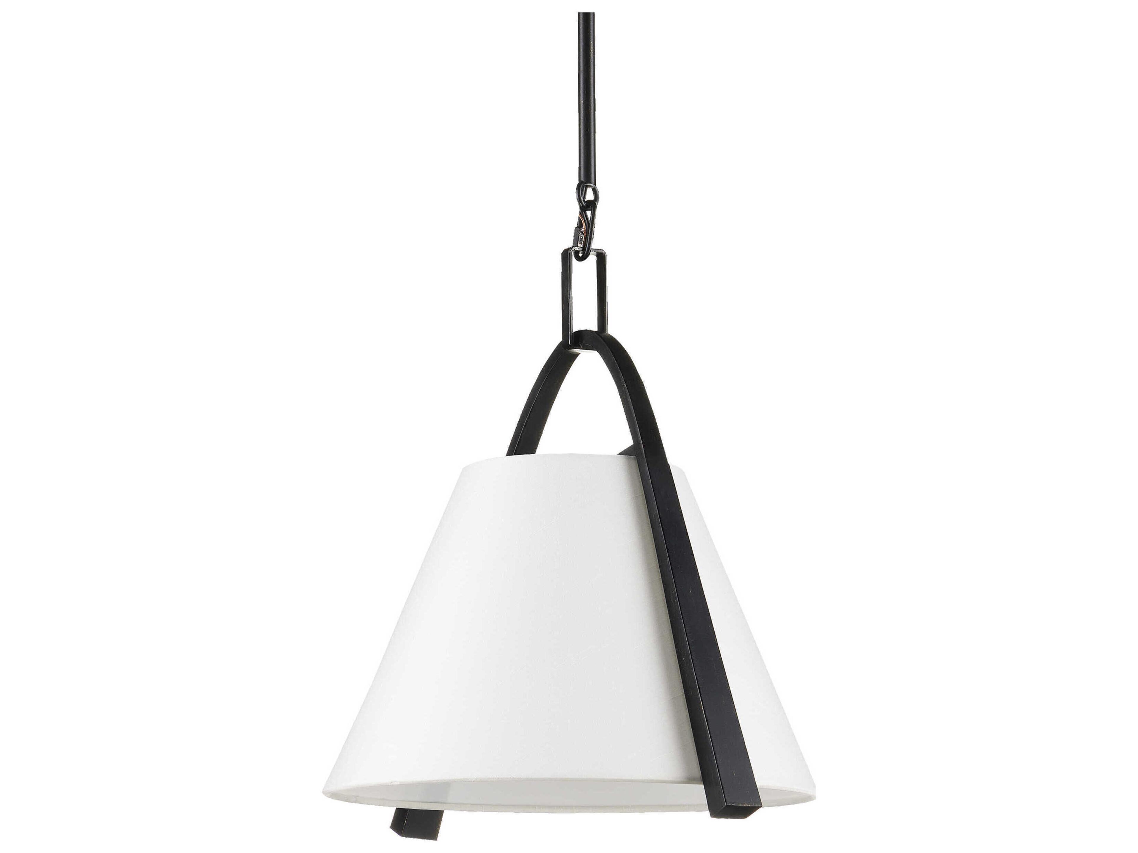 Currey & Company Frey 1-Light Satin Black Brown Pendant