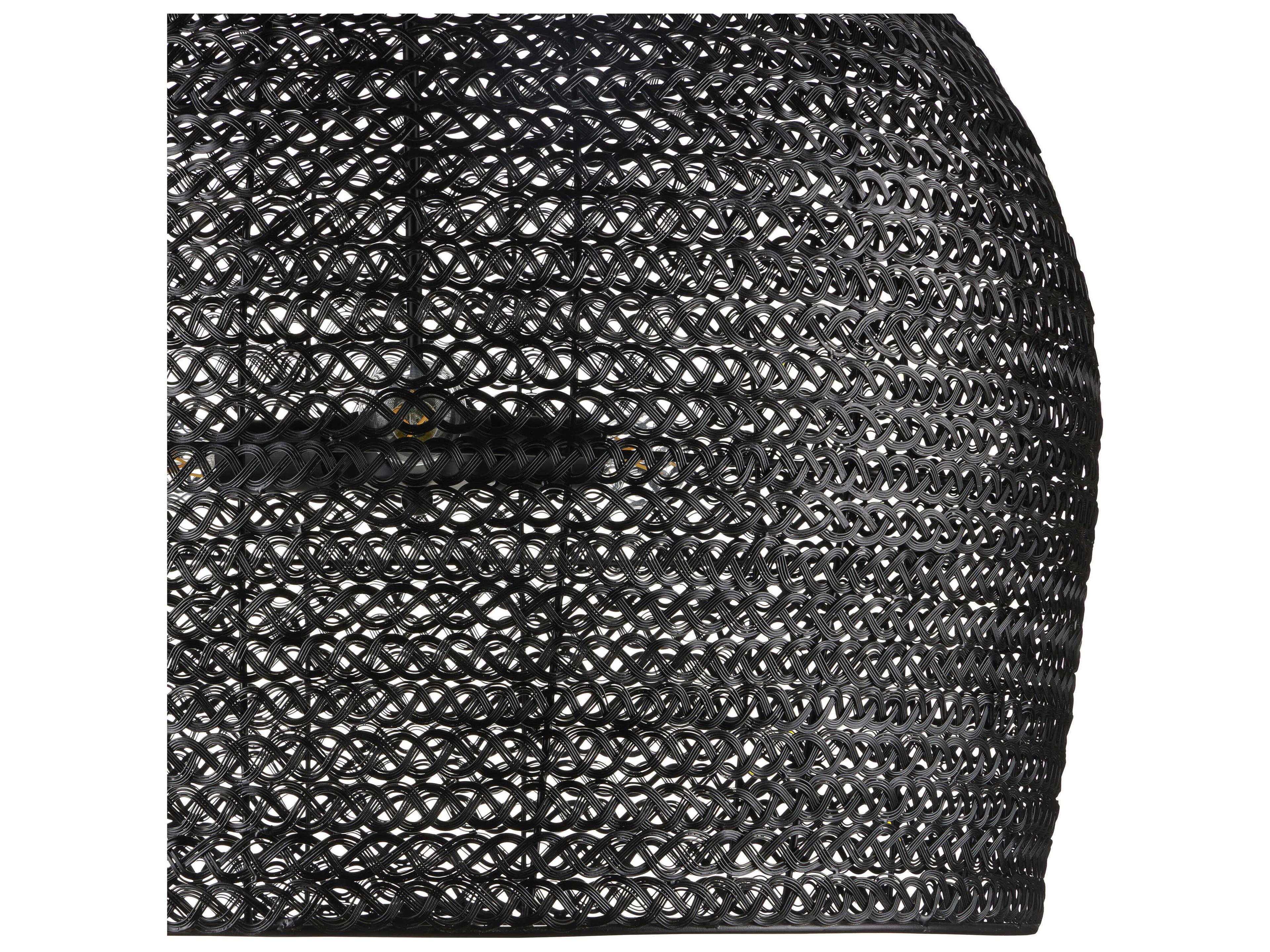 Currey & Company Piero 3-Light Satin Black Bowl Pendant