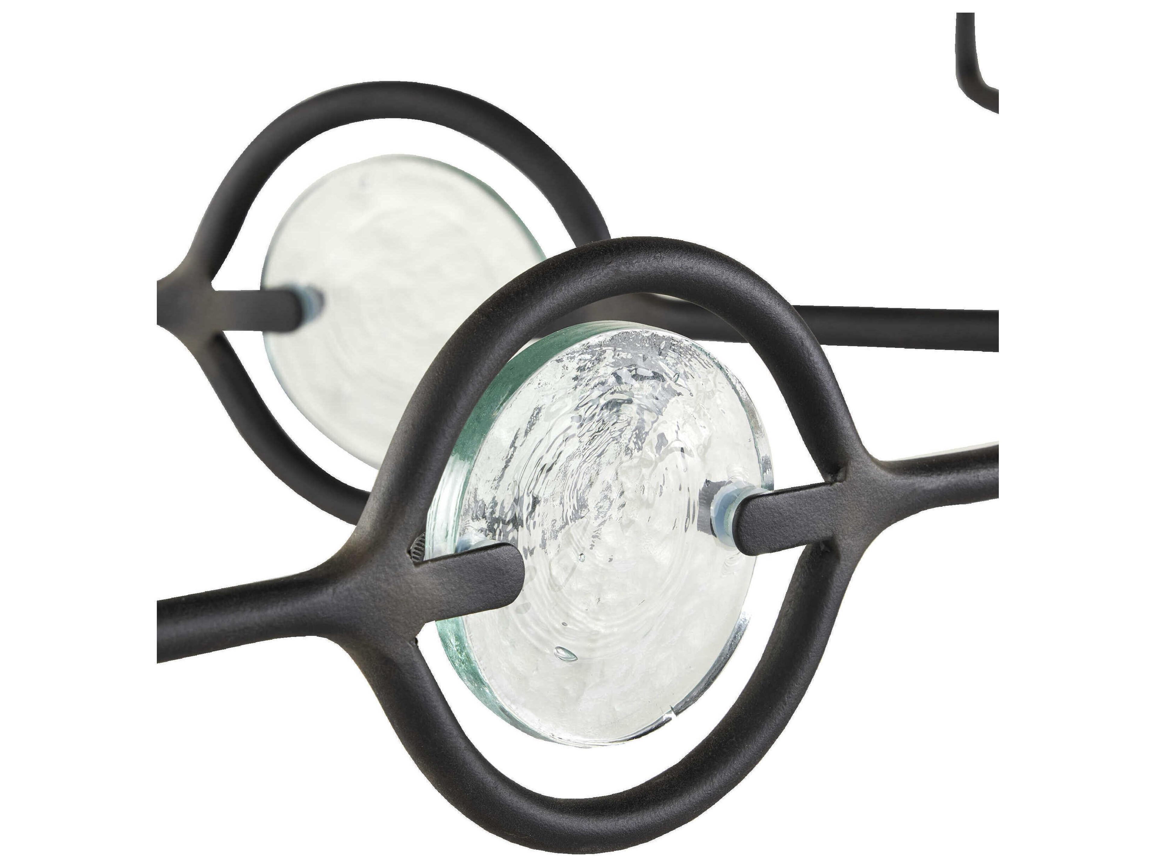 Currey & Company Privateer 6-Light Blacksmith Glass Chandelier