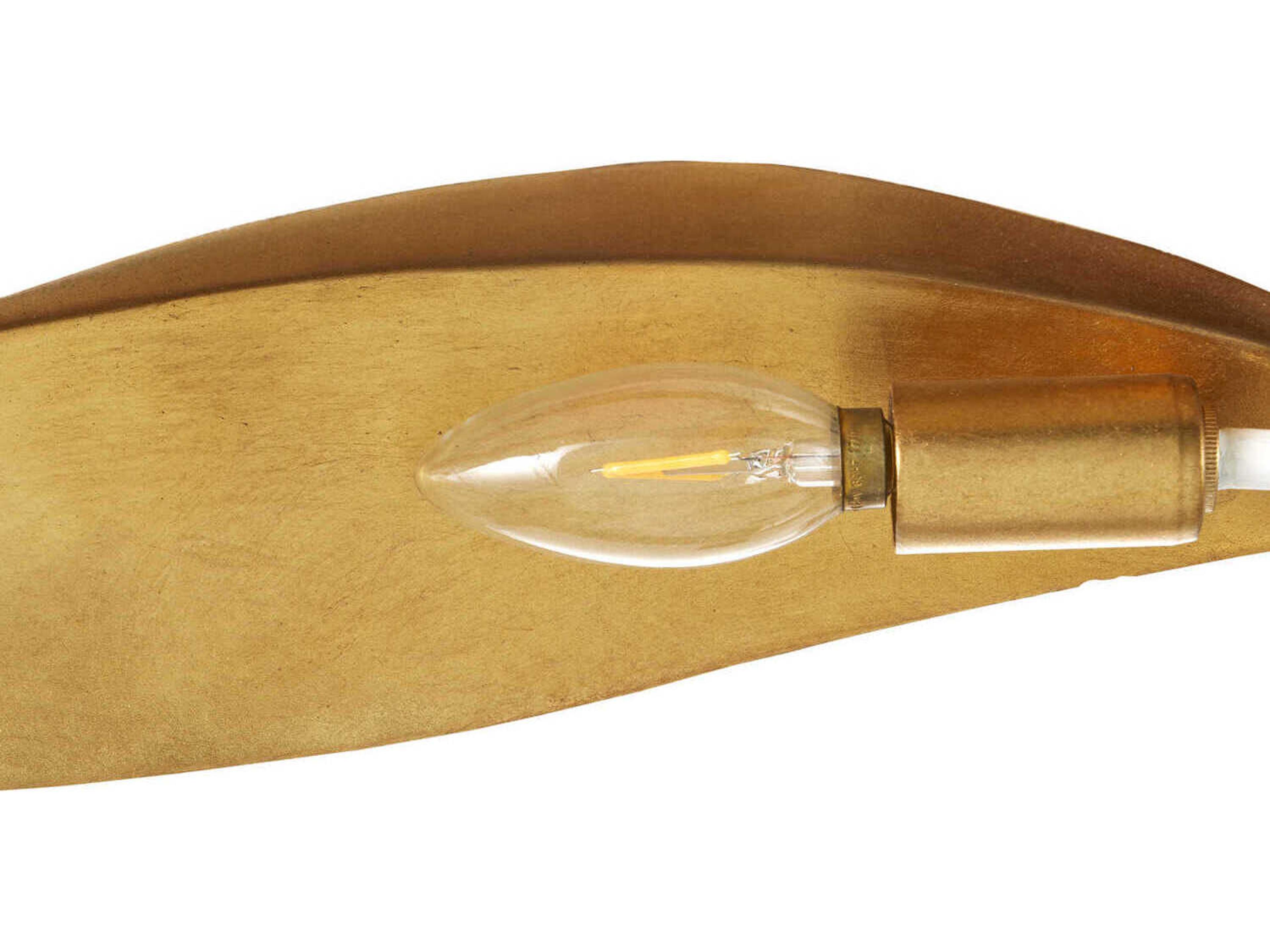 Currey & Company Yuriko 6-Light Gesso White contemporary Gold Leaf Chandelier