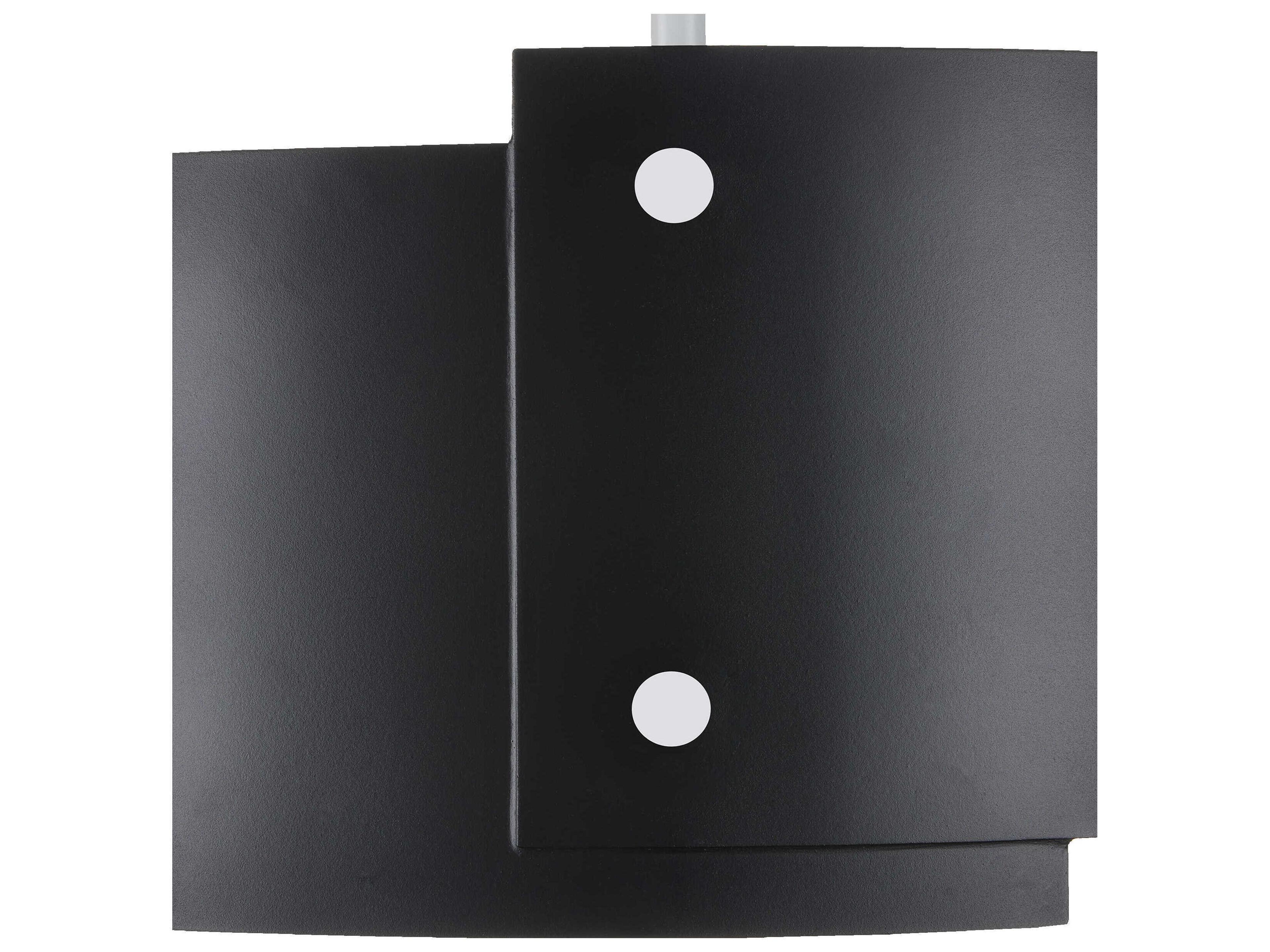 Currey & Company Ritsu 1-Light Blacksmith sugar White LED Drum Semi Flush Mount