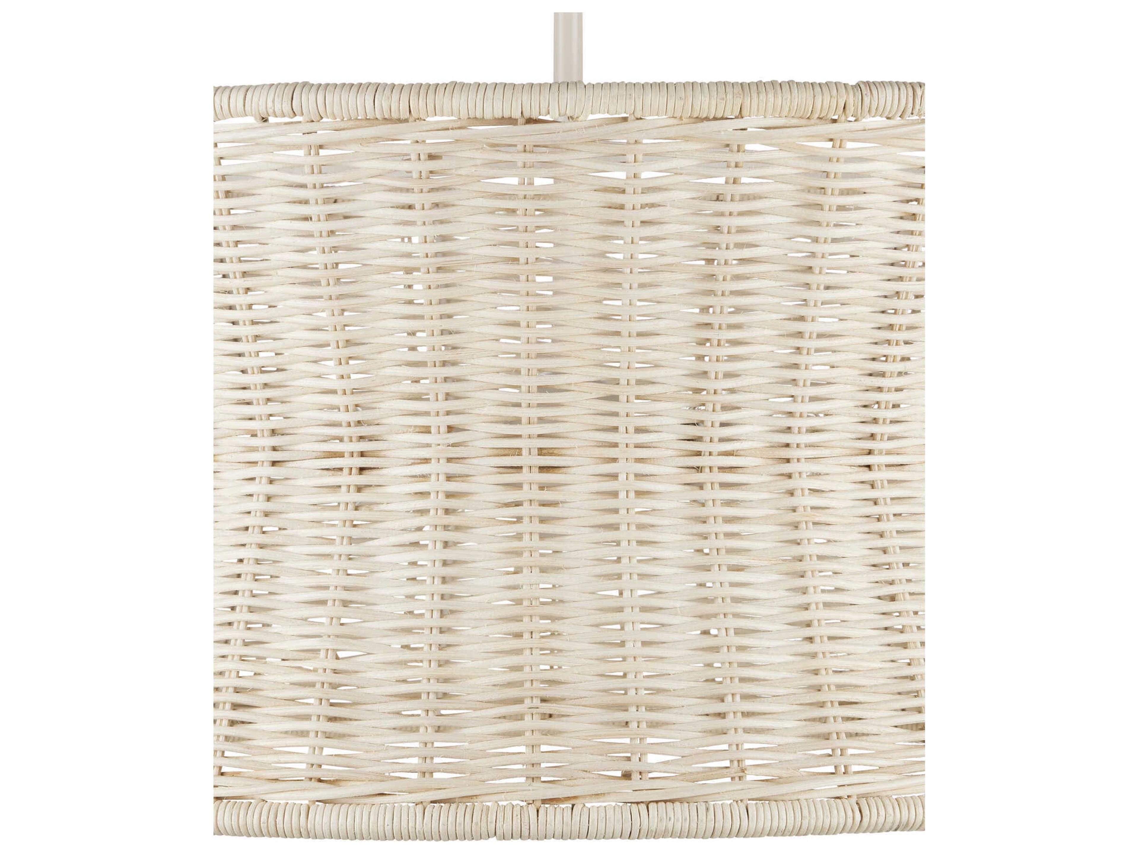 Currey & Company Phebe 4-Light Bleached Natural Vanilla White Pendant