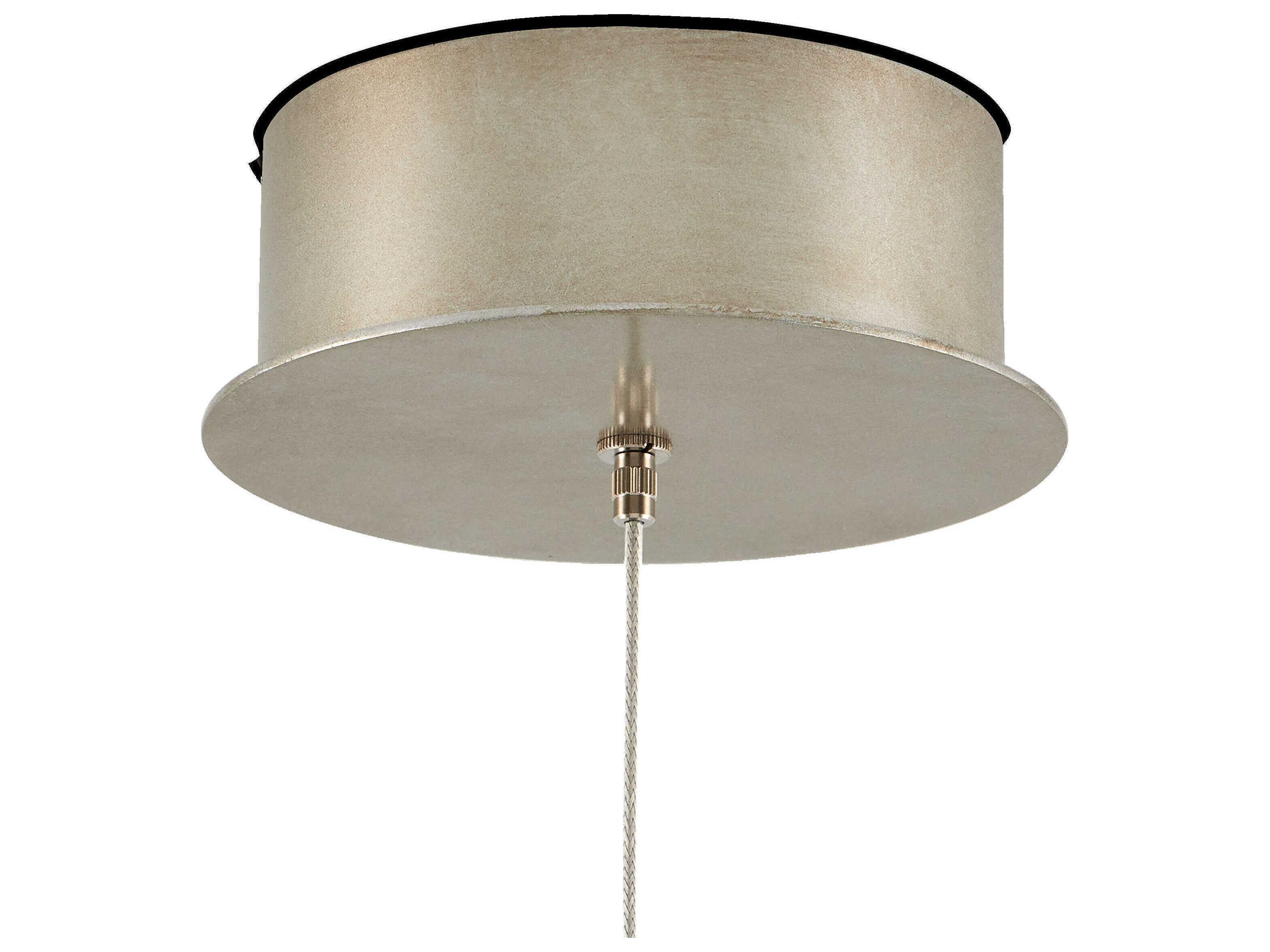 Currey & Company Iota 1-Light Antique Brass Silver Geometric Mini Pendant