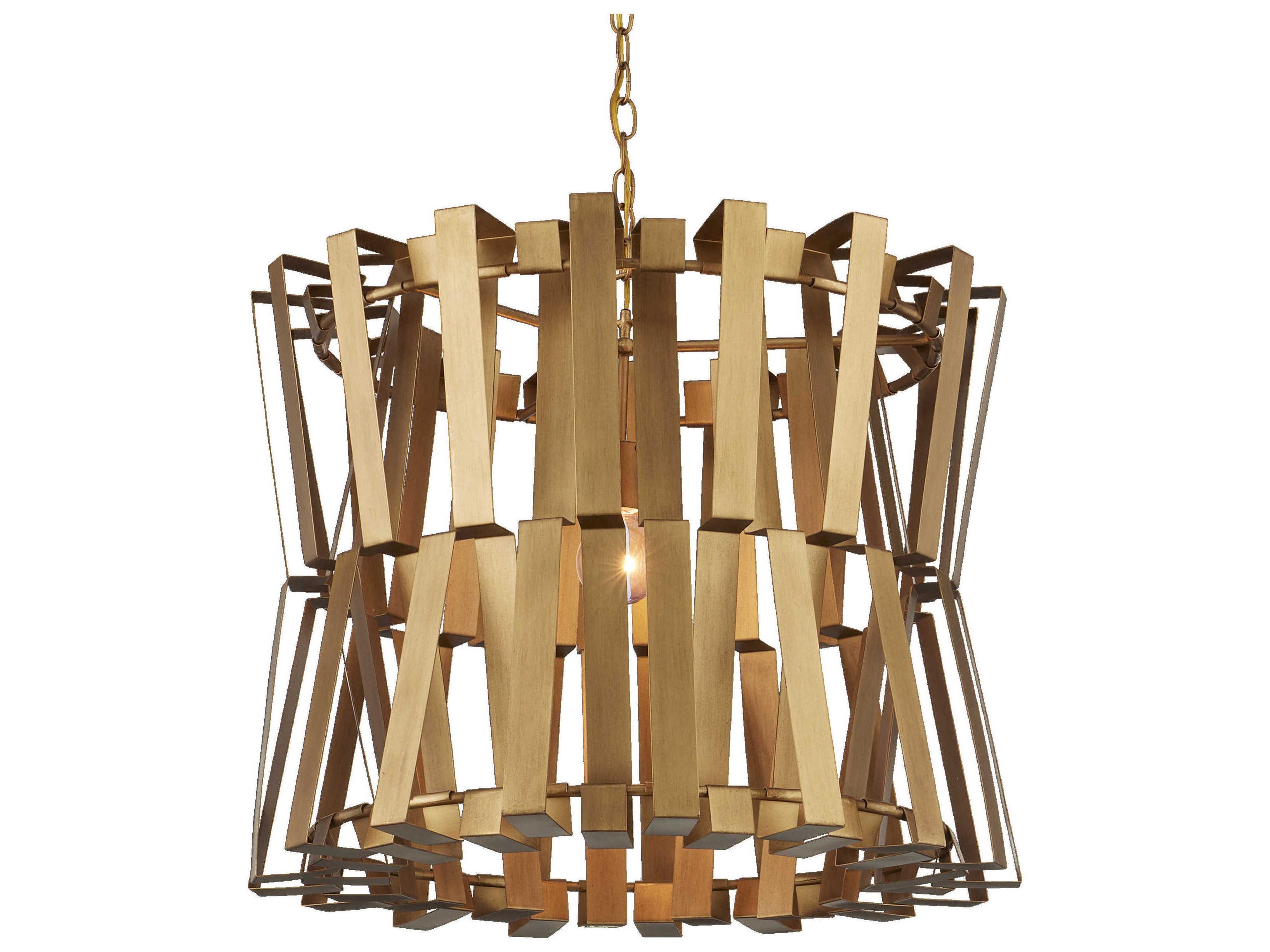 Chaconne 1-Light Brass Geometric Chandelier