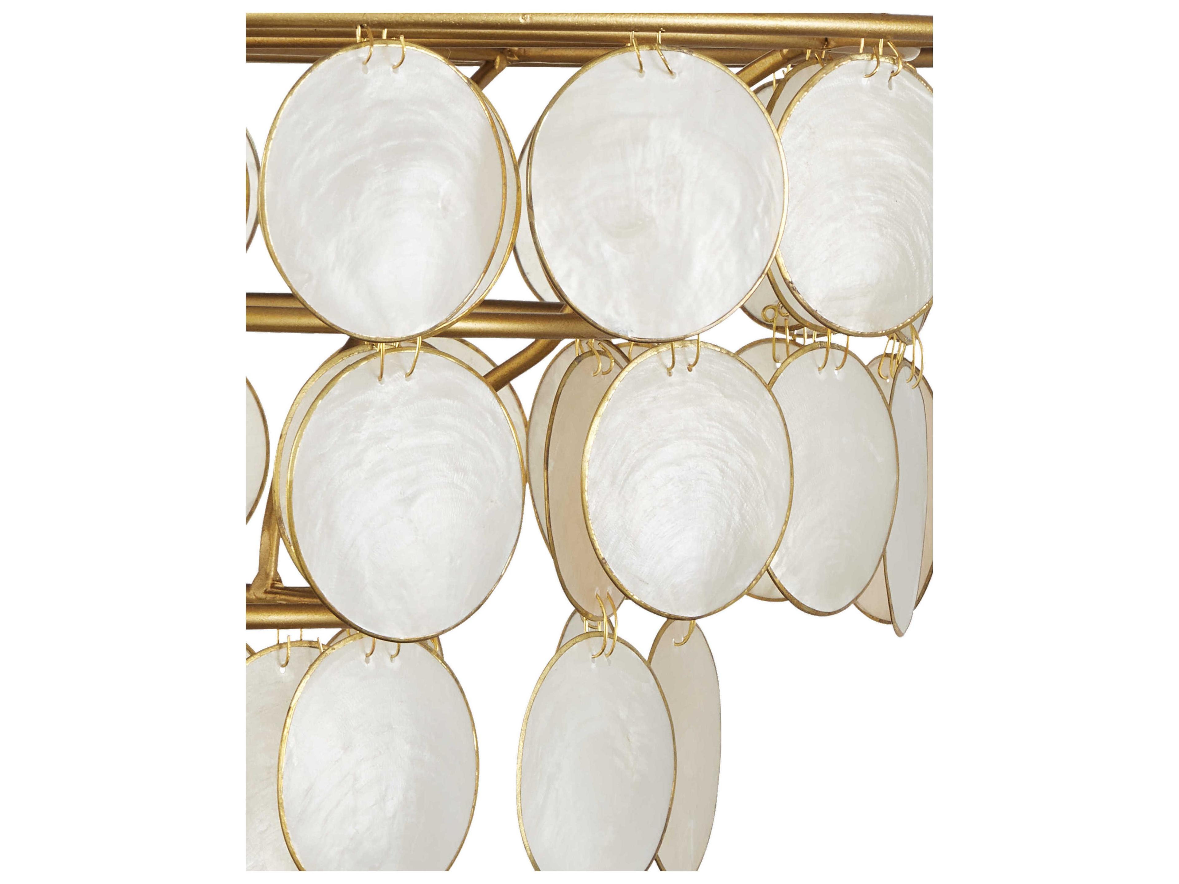 Currey & Company Bon Vivant 1-Light Natural Gold Tiered Semi Flush Mount