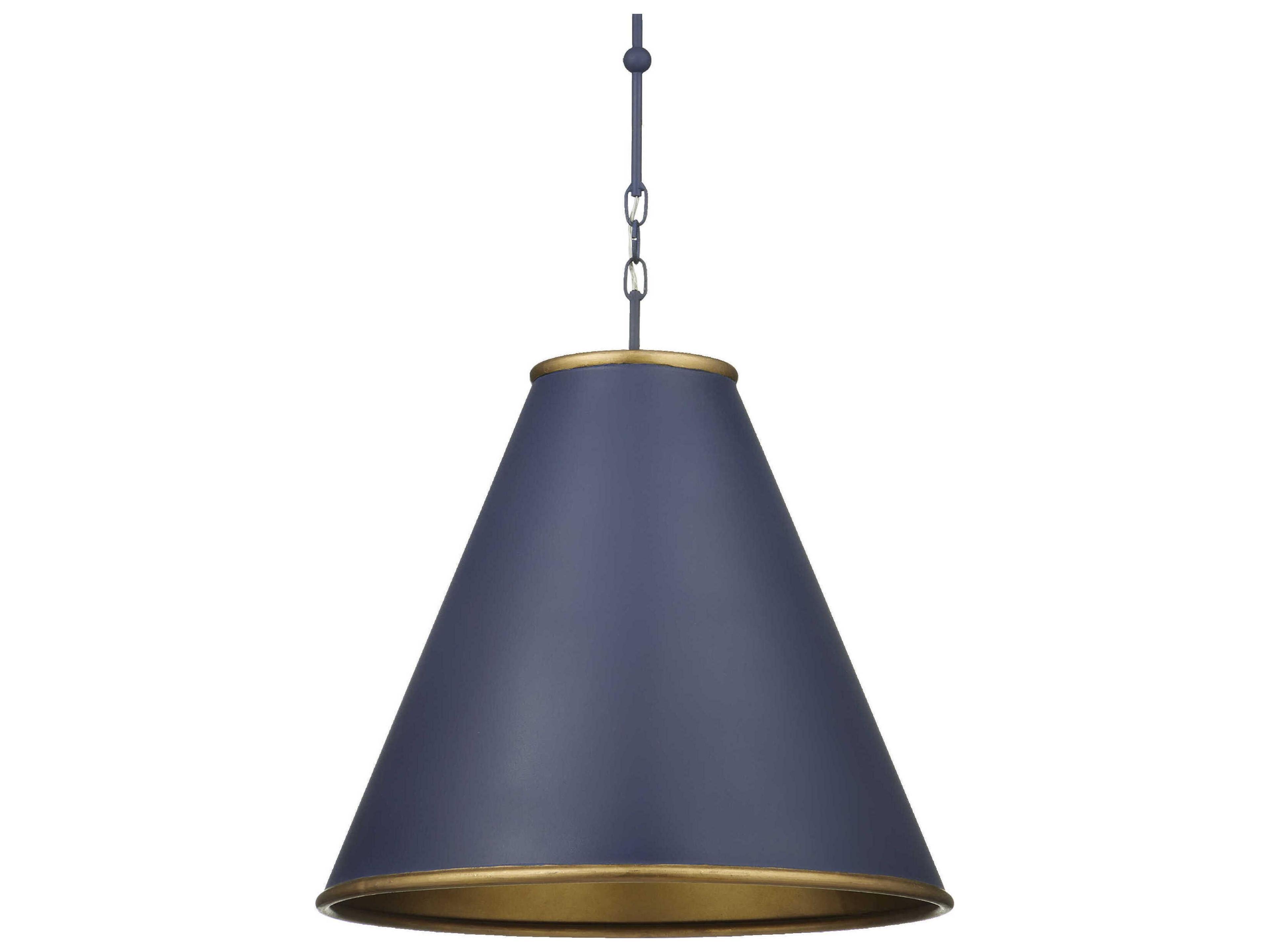 Currey & Company Pierrepont 1-Light Blue Pendant