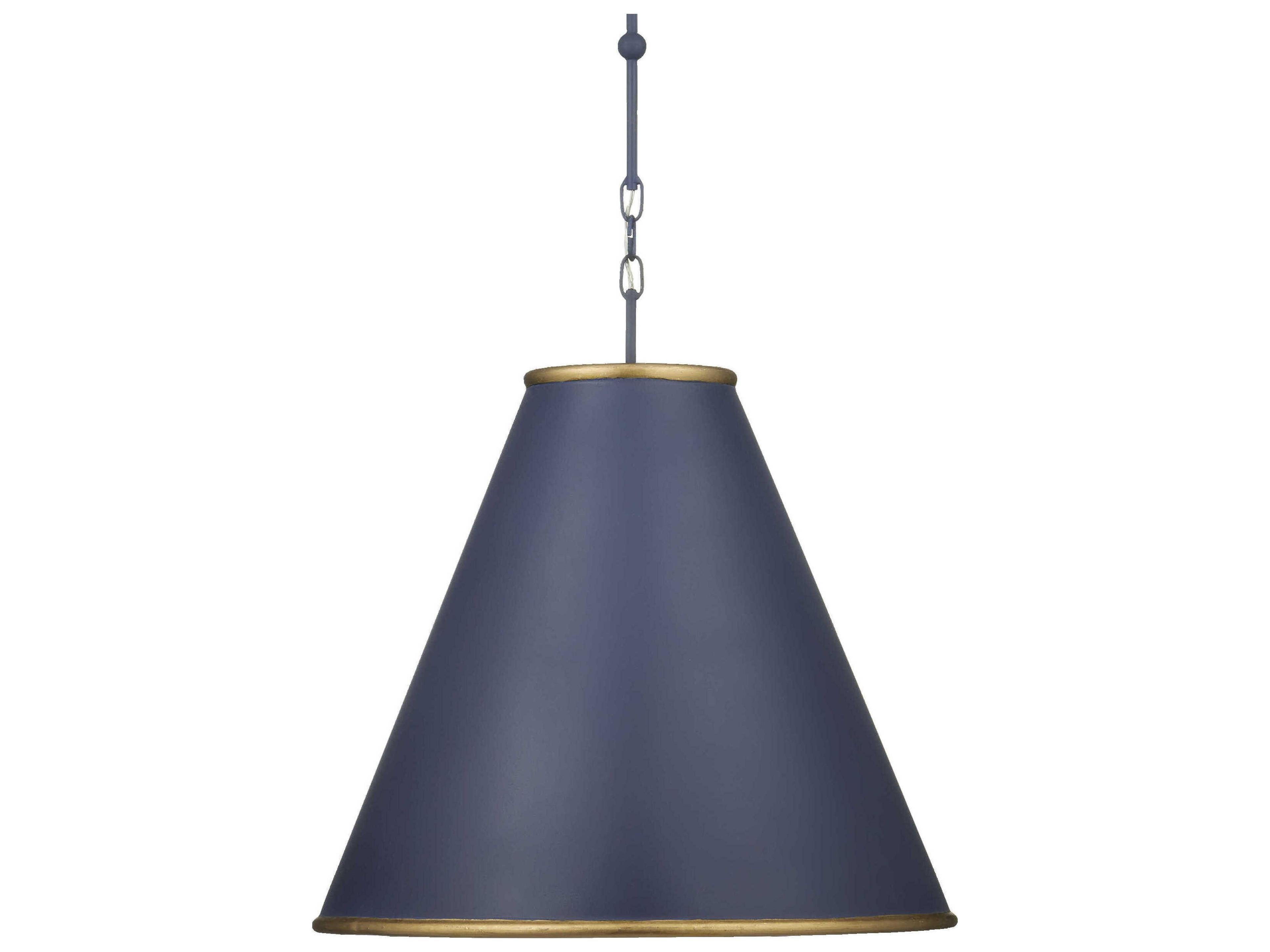 Currey & Company Pierrepont 1-Light Blue Pendant
