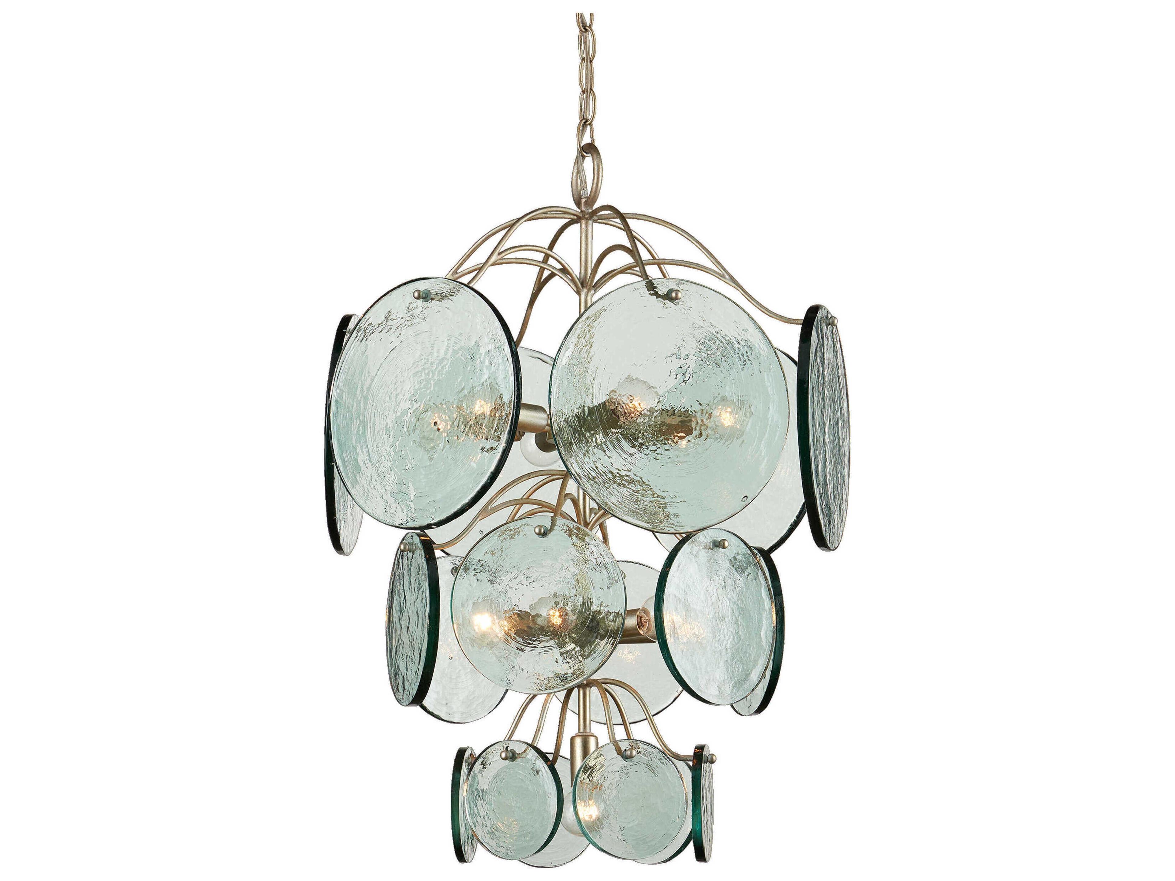 Rovigo 13-Light Clear Silver Leaf Tiered Chandelier