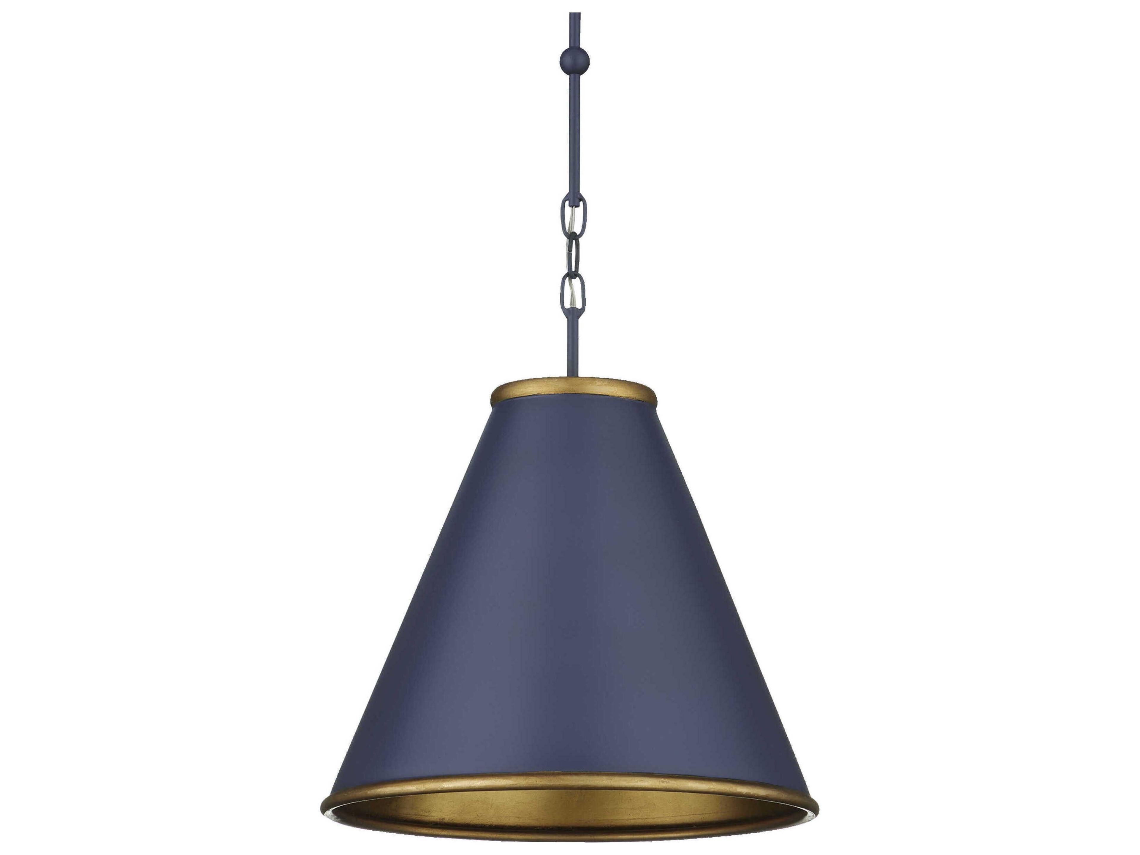 Currey & Company Pierrepont 1-Light Blue Pendant