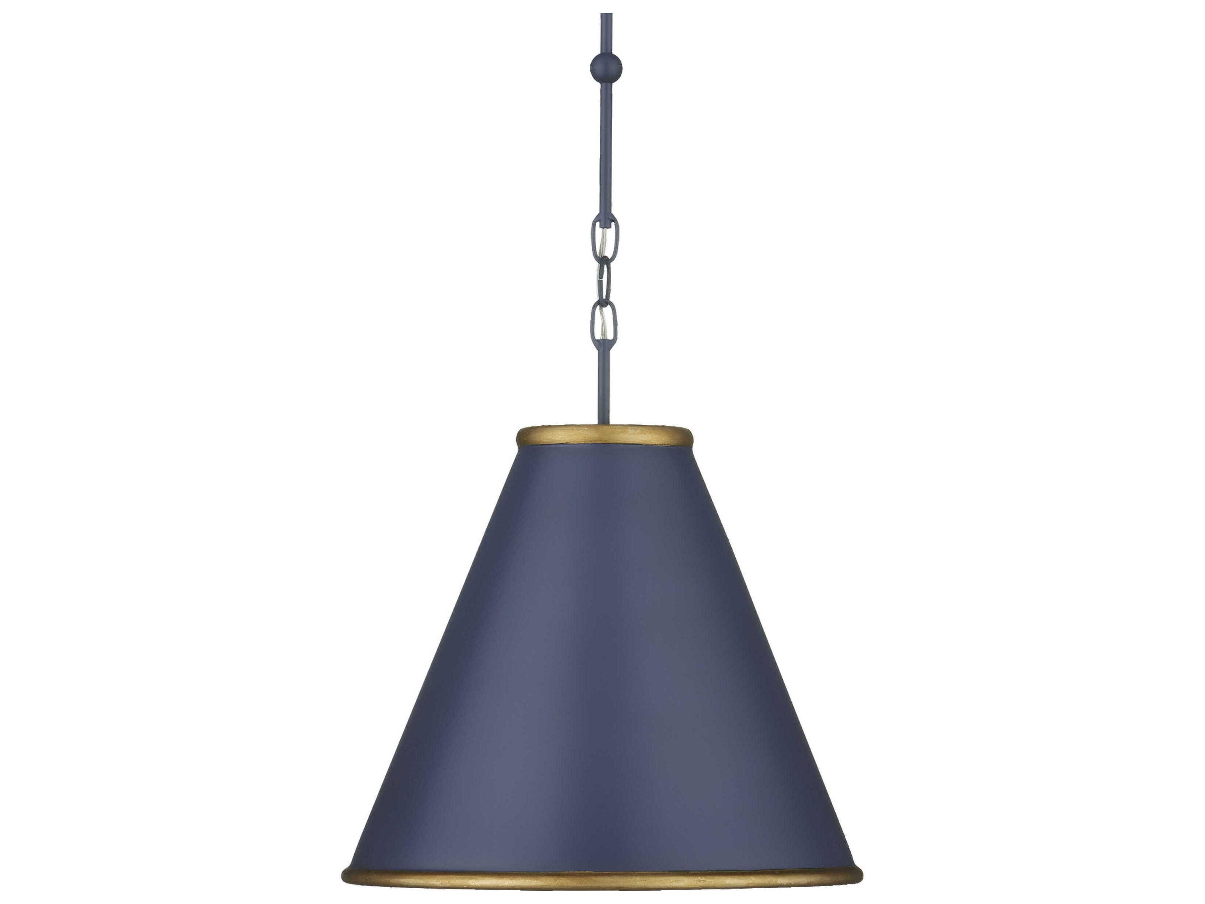 Currey & Company Pierrepont 1-Light Blue Pendant