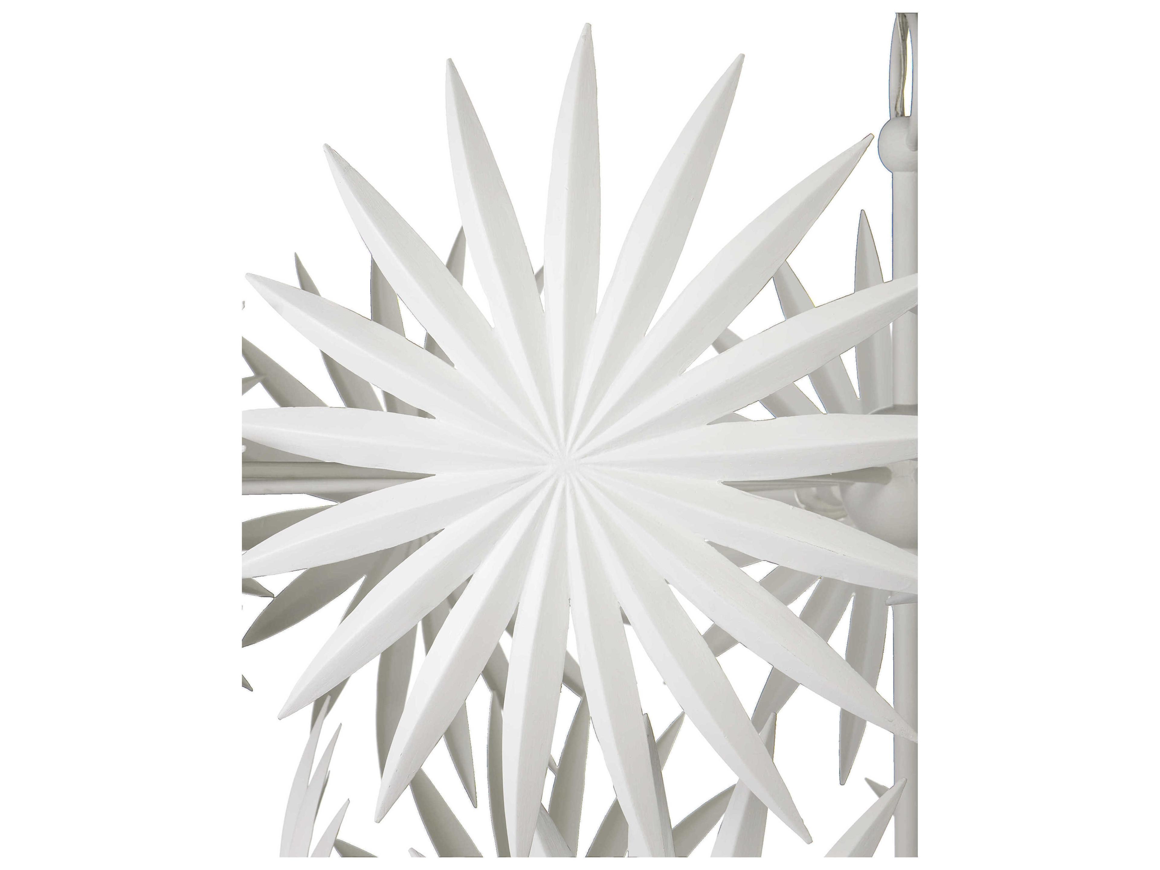 Currey & Company Bismarkia 13-Light Gesso White Chandelier