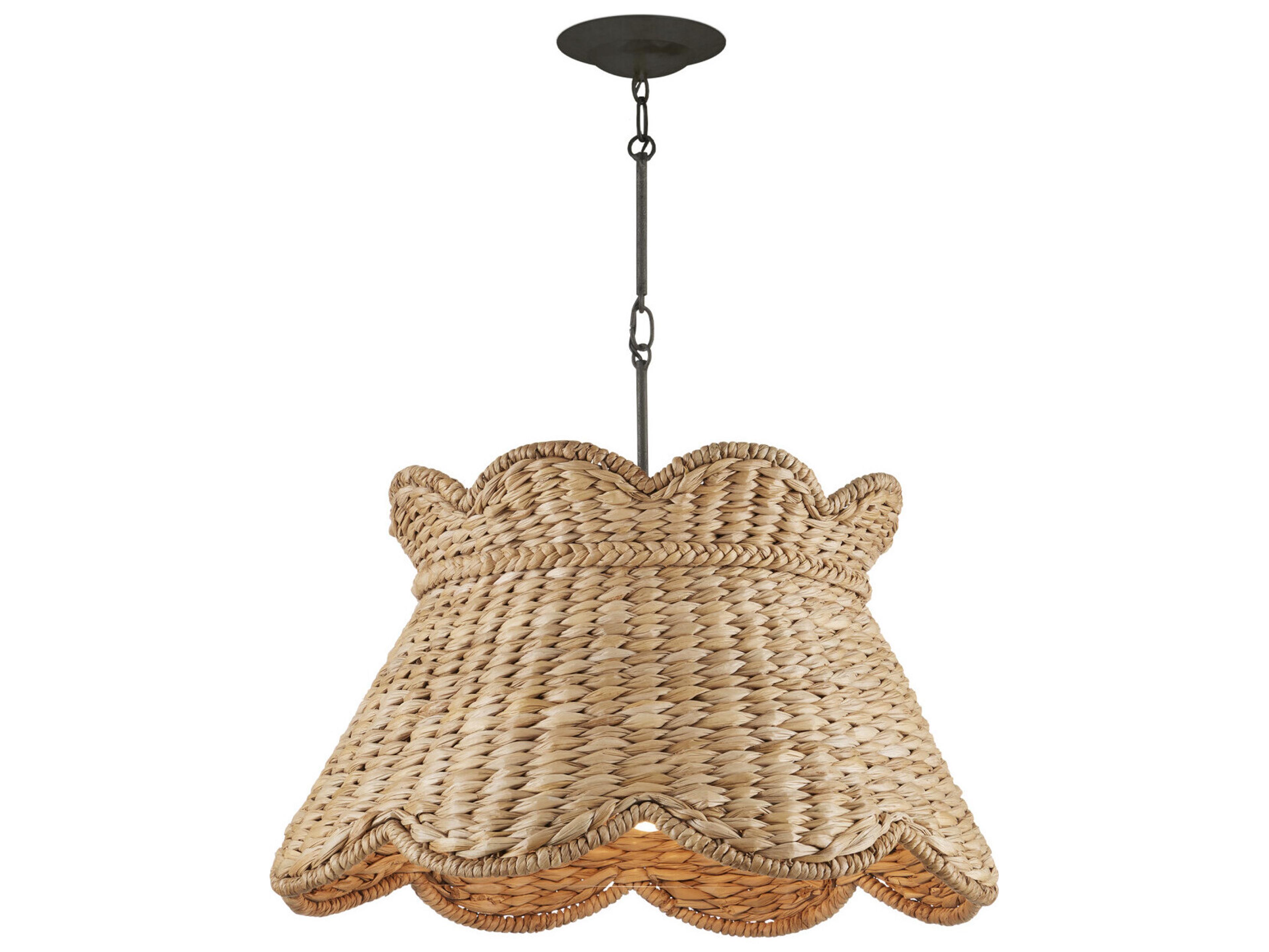 Currey & Company Annabelle 1-Light Natural Brown Pendant