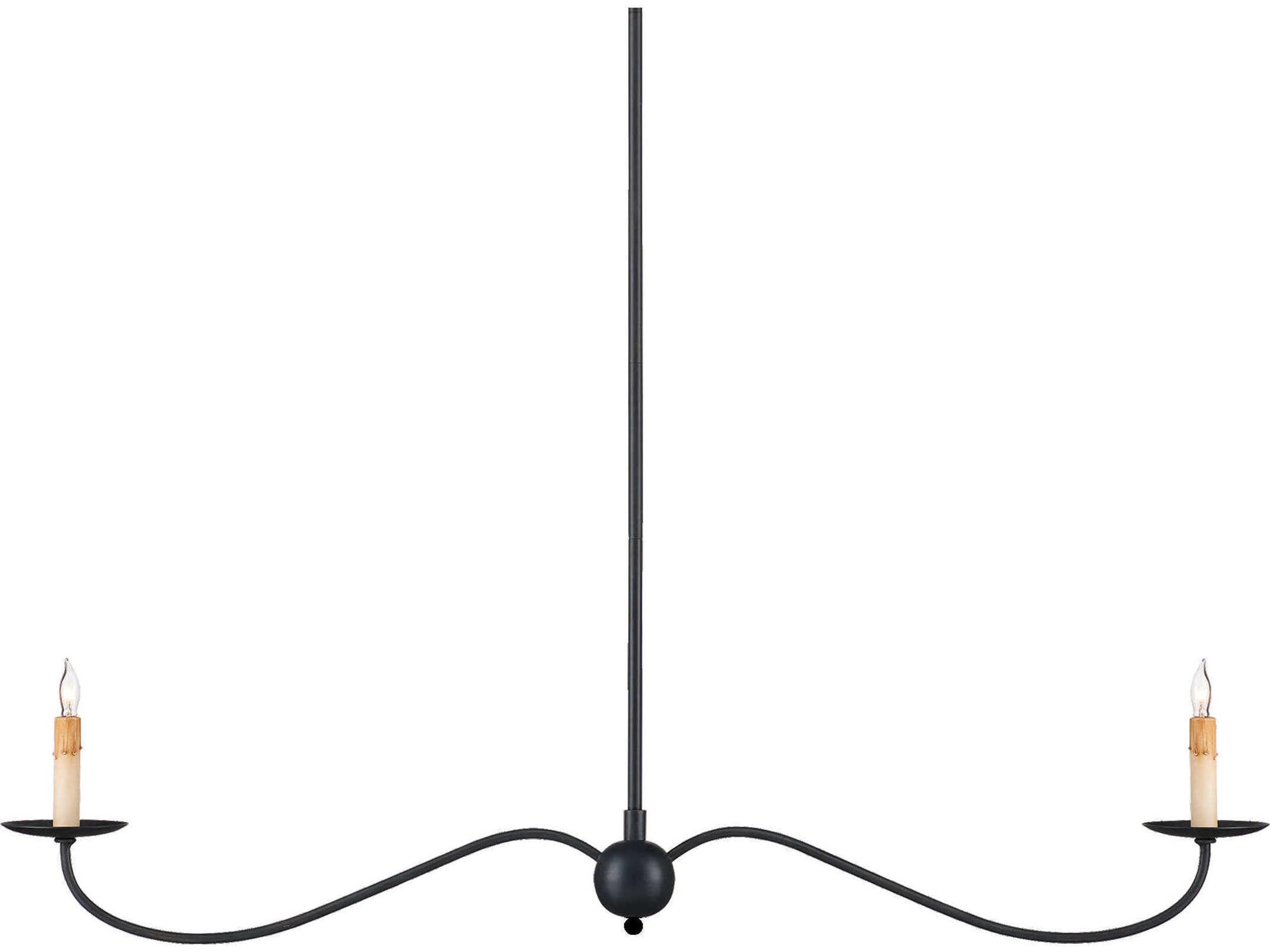 Saxon 2-Light Zanzibar Black Island Pendant