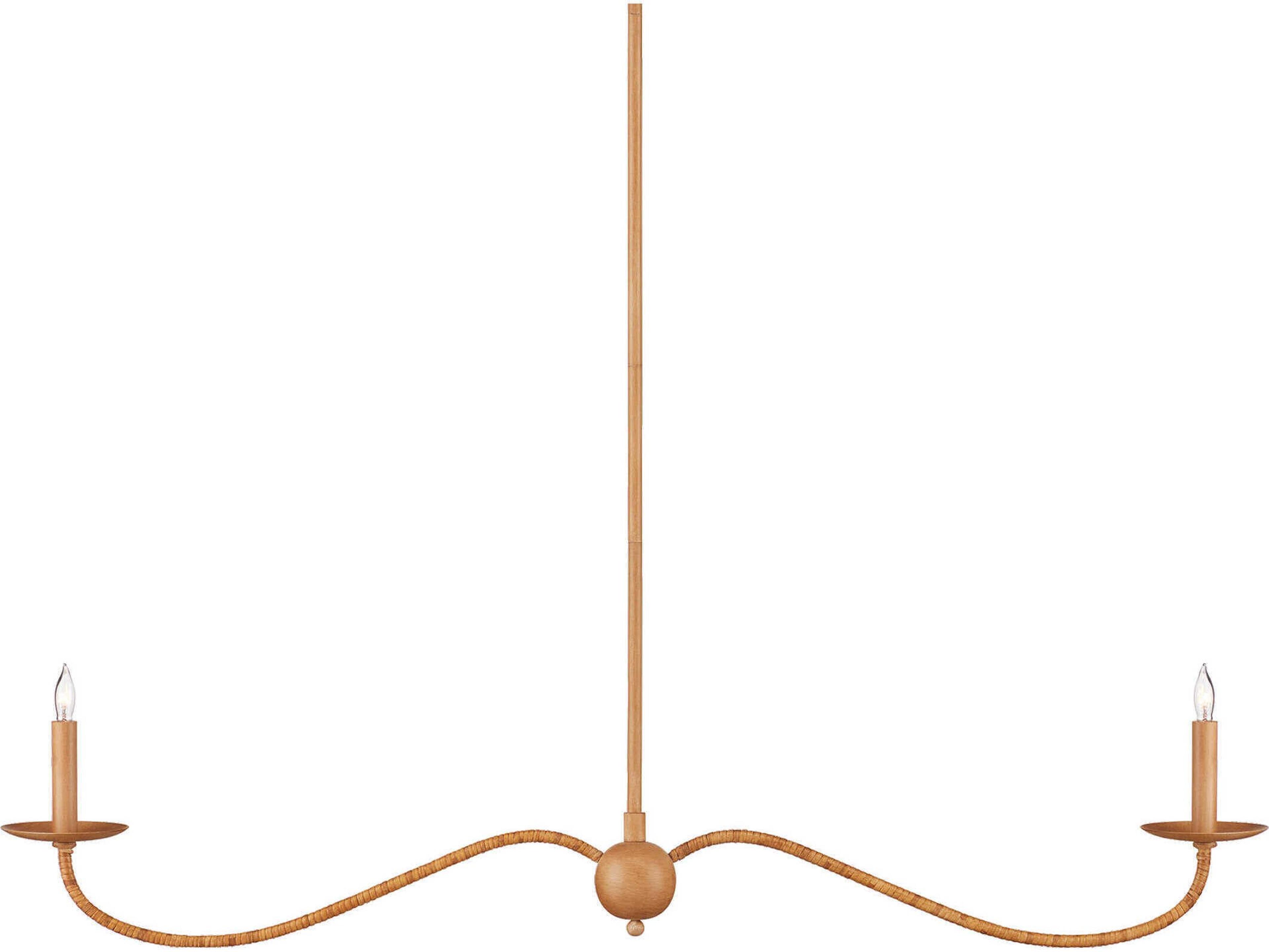 Saxon 2-Light Saddle Tan Natural Brown Island Pendant