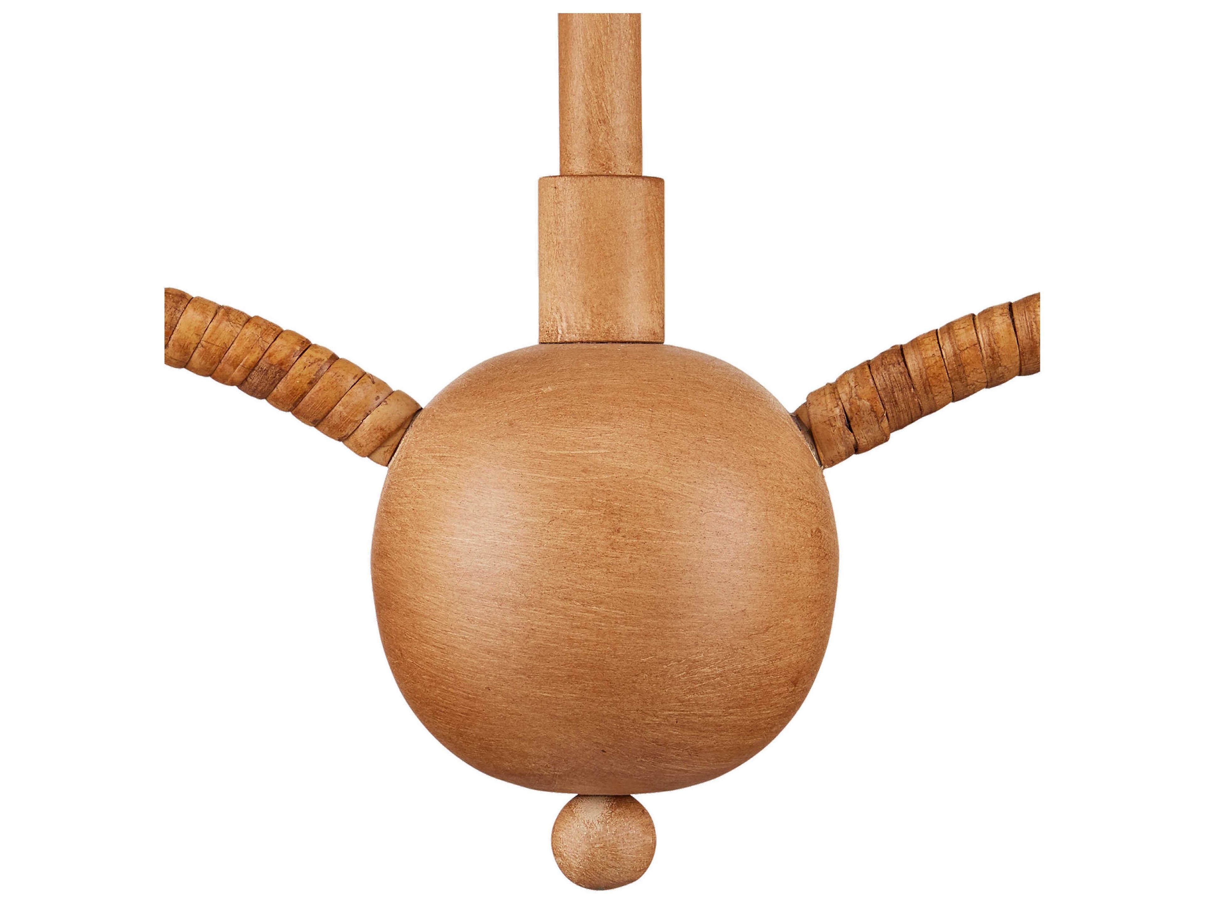 Currey & Company Saxon 2-Light Saddle Tan Natural Brown Island Pendant