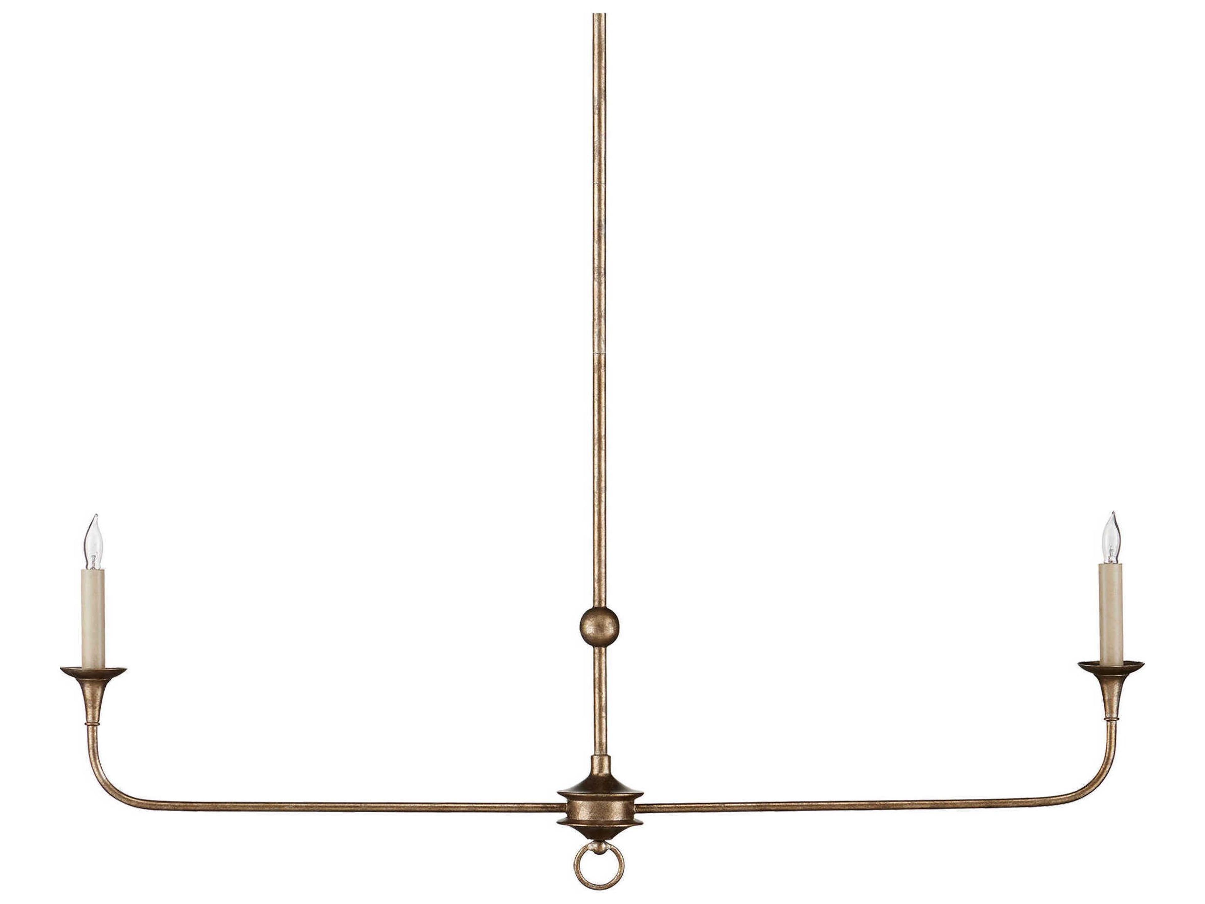 Currey & Company Nottaway 2-Light Pyrite Bronze Island Pendant