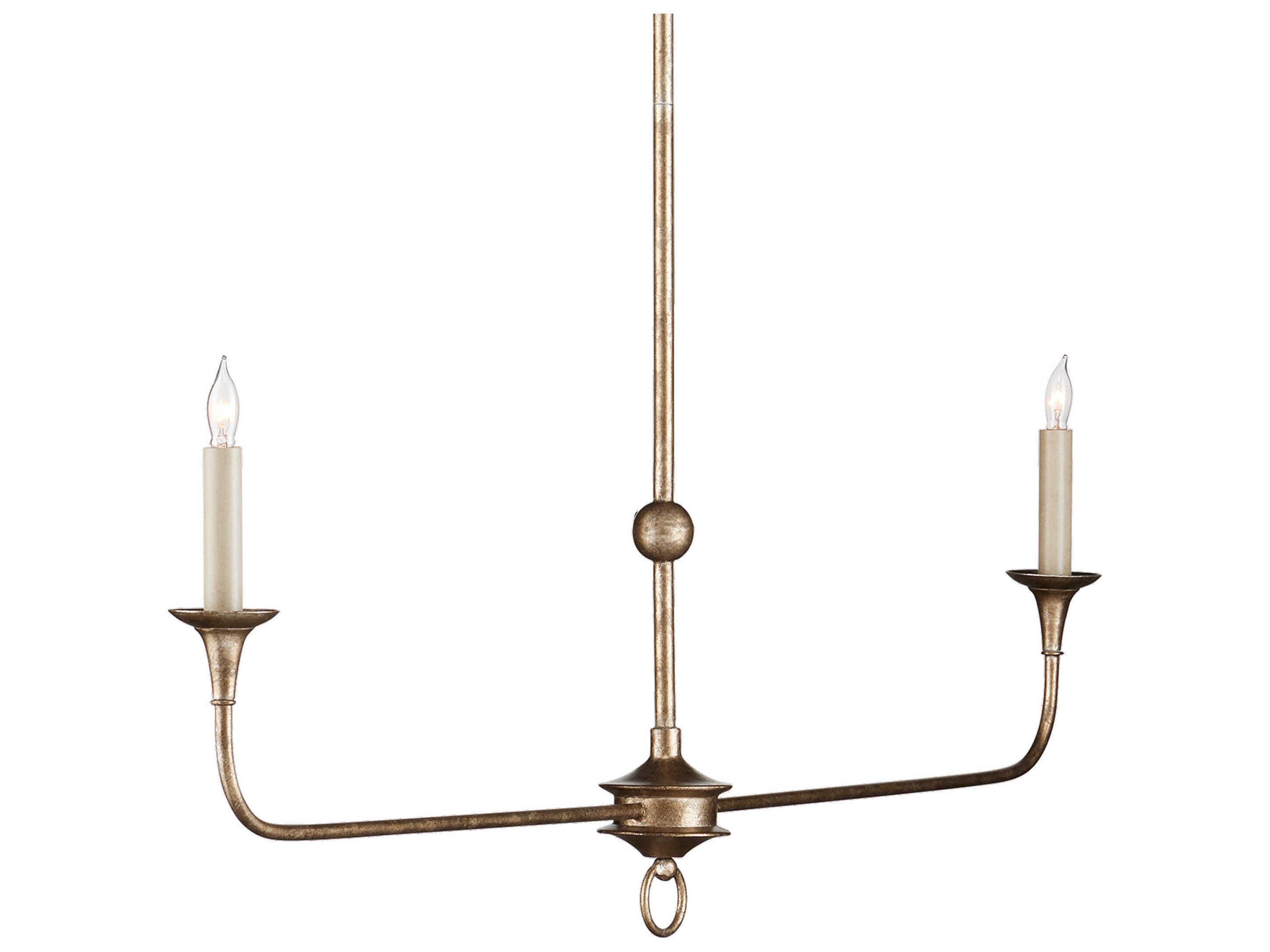 Currey & Company Nottaway 2-Light Pyrite Bronze Island Pendant