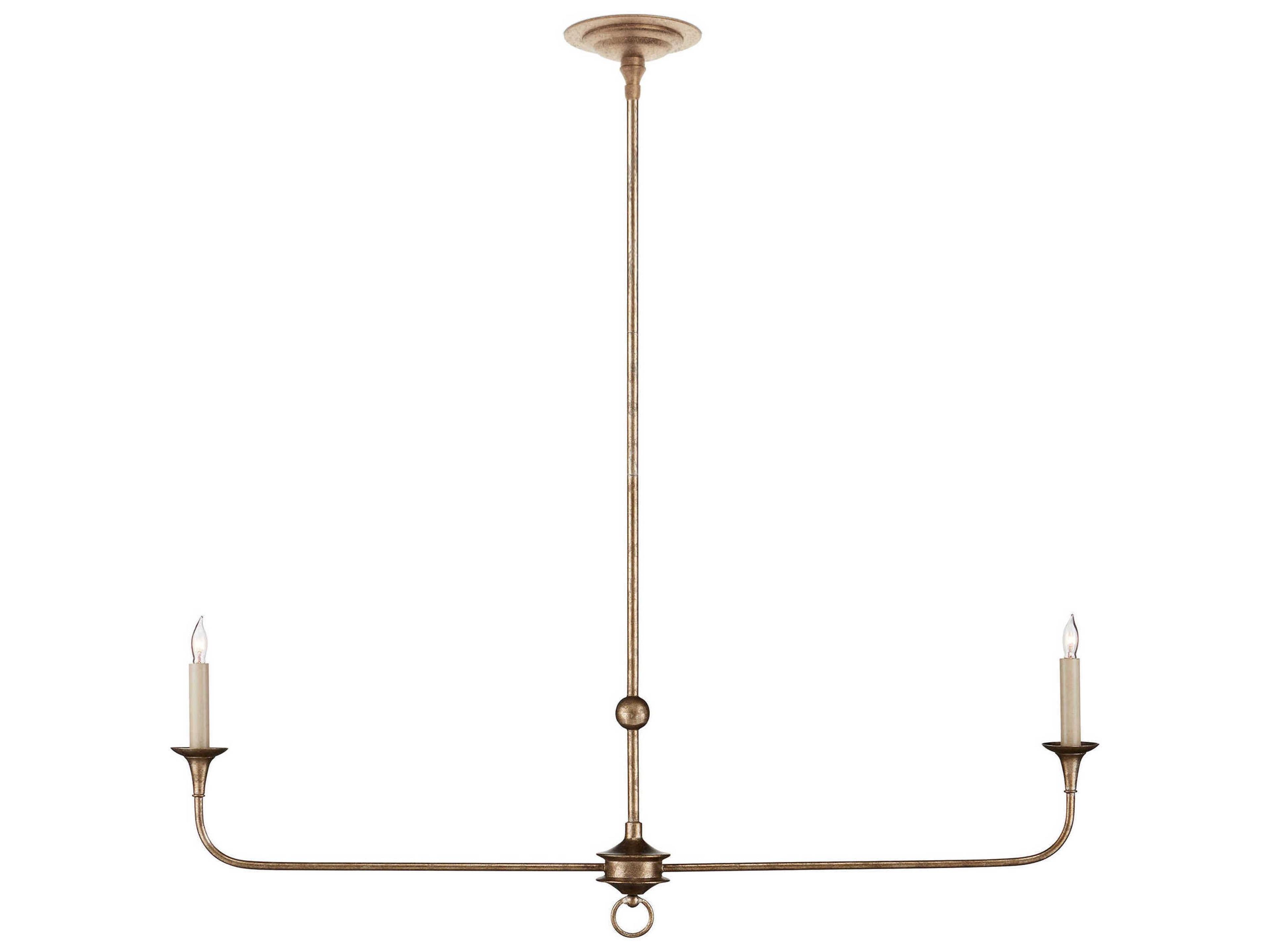 Currey & Company Nottaway 2-Light Pyrite Bronze Island Pendant