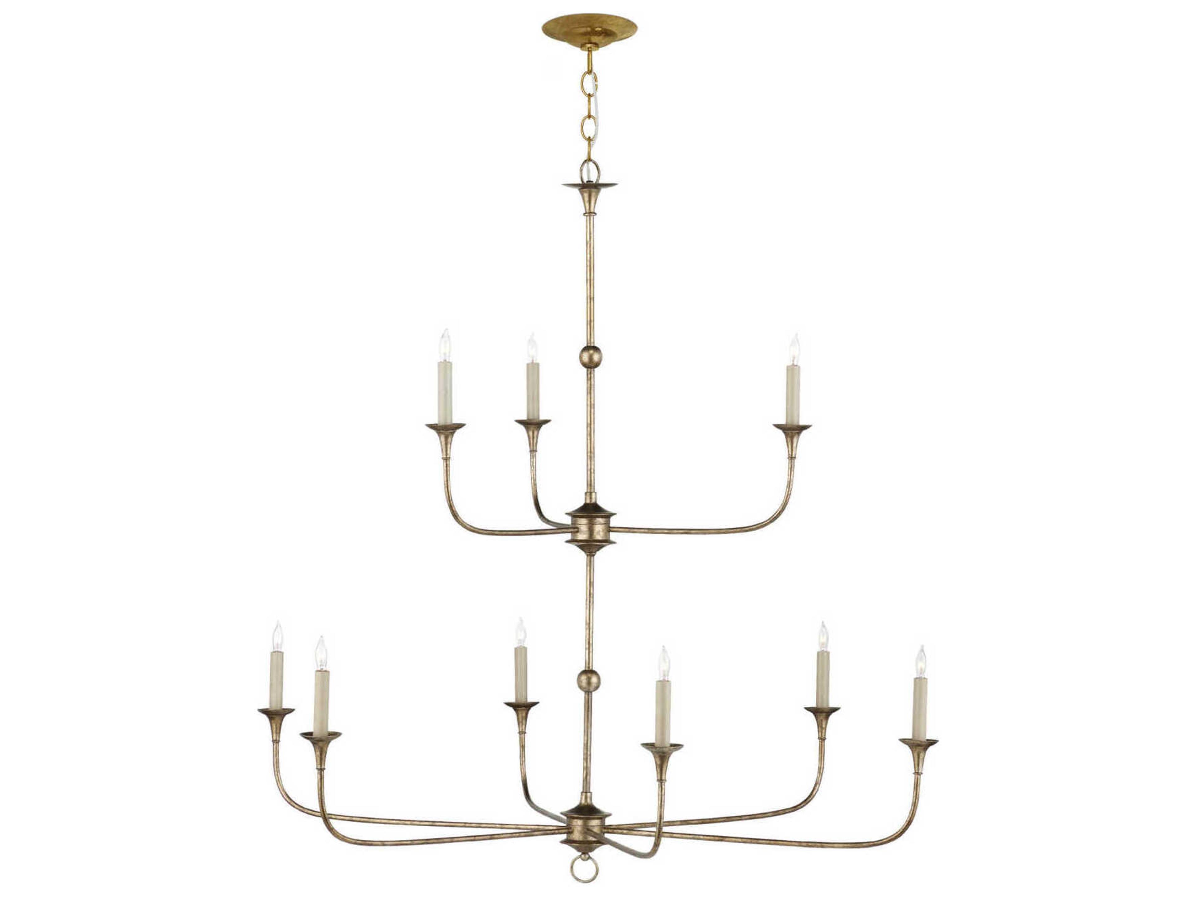 Currey & Company Nottaway 9-Light Pyrite Bronze Candelabra Tiered Chandelier