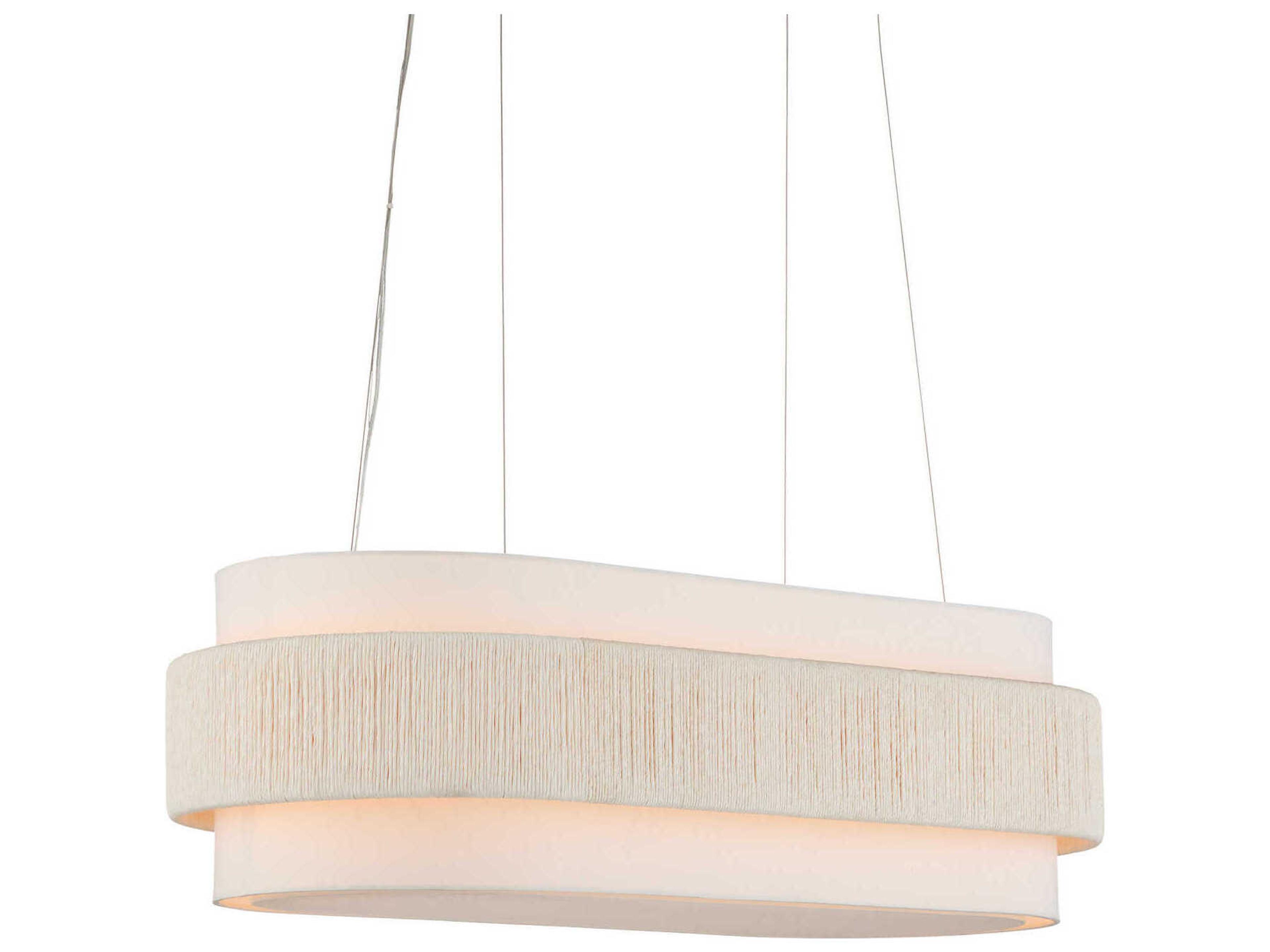 Currey & Company Monreale 5-Light White Sugar Island Pendant