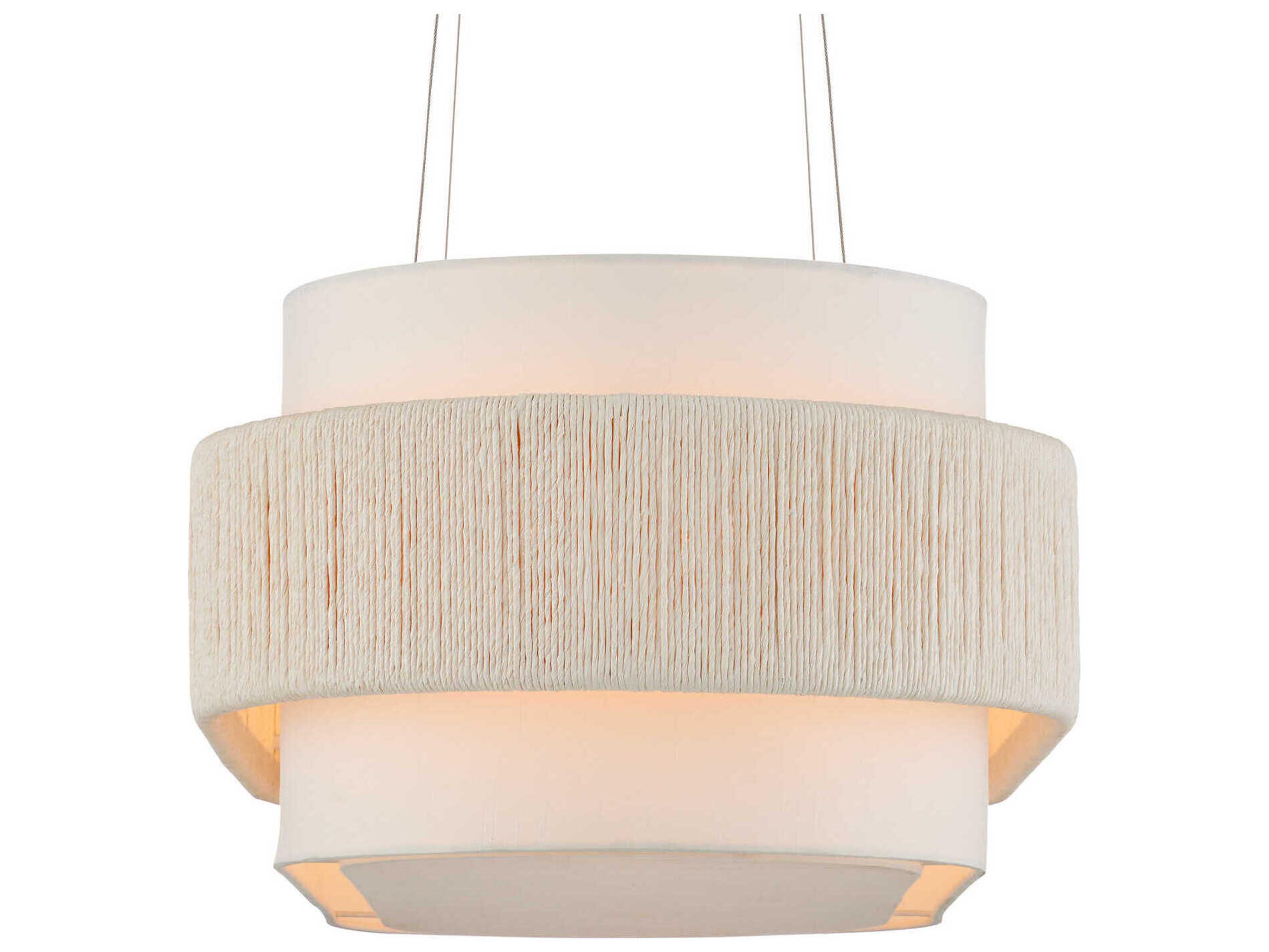 Currey & Company Monreale 5-Light White Sugar Island Pendant
