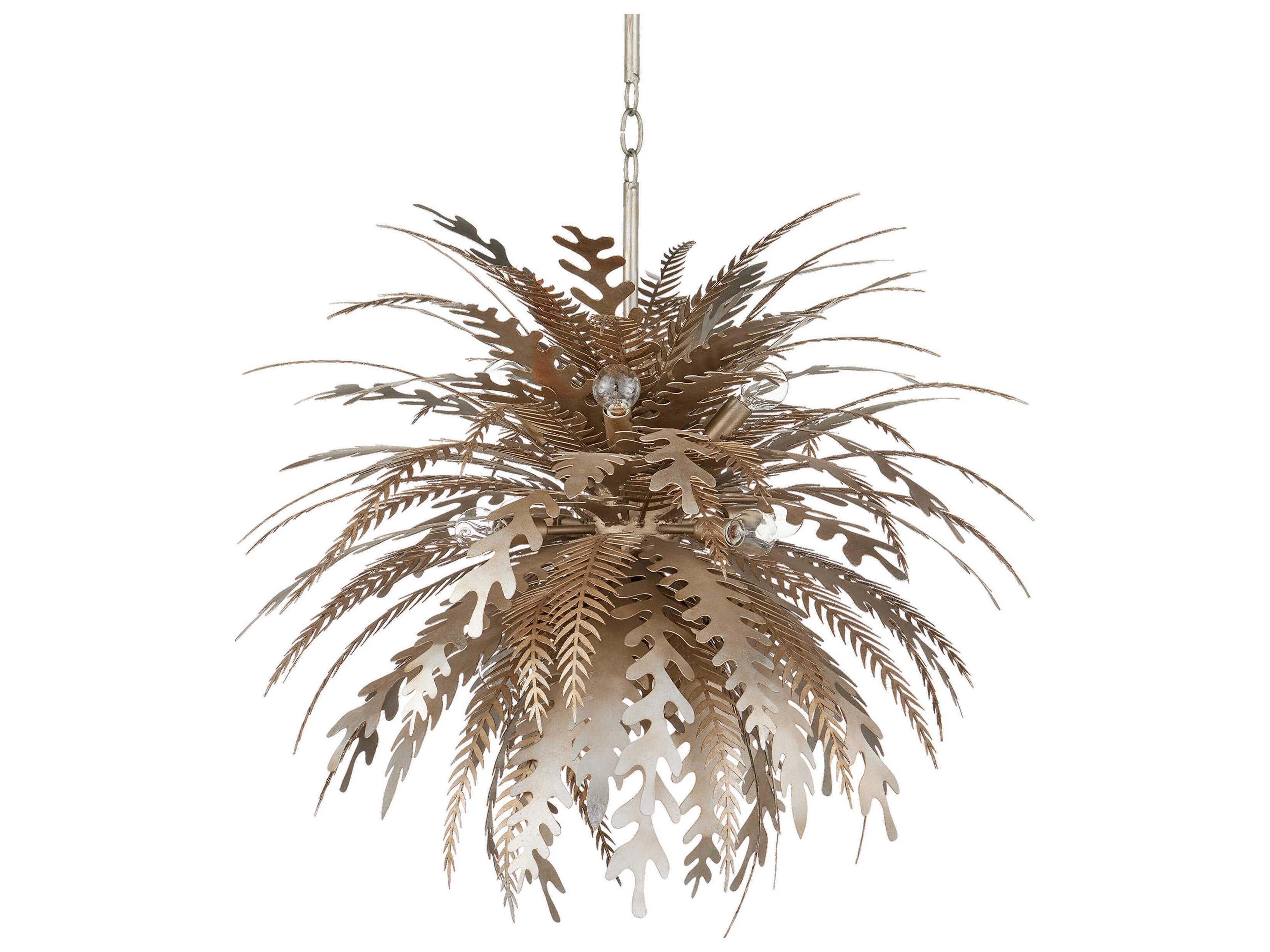 Currey & Company Abyssinia 12-Light Silver Chandelier