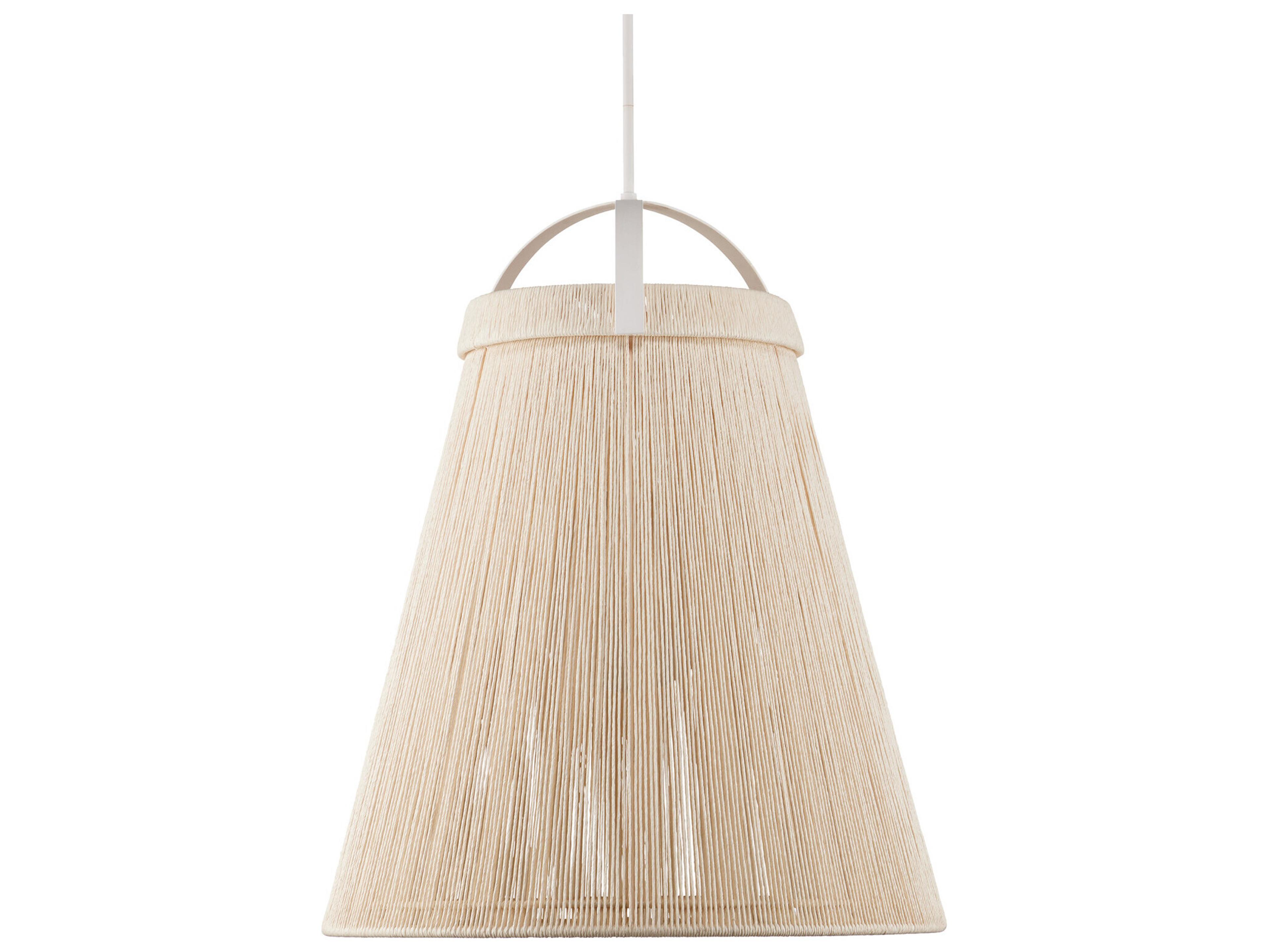 Currey & Company Parnell 1-Light White Gesso Frosted Pendant