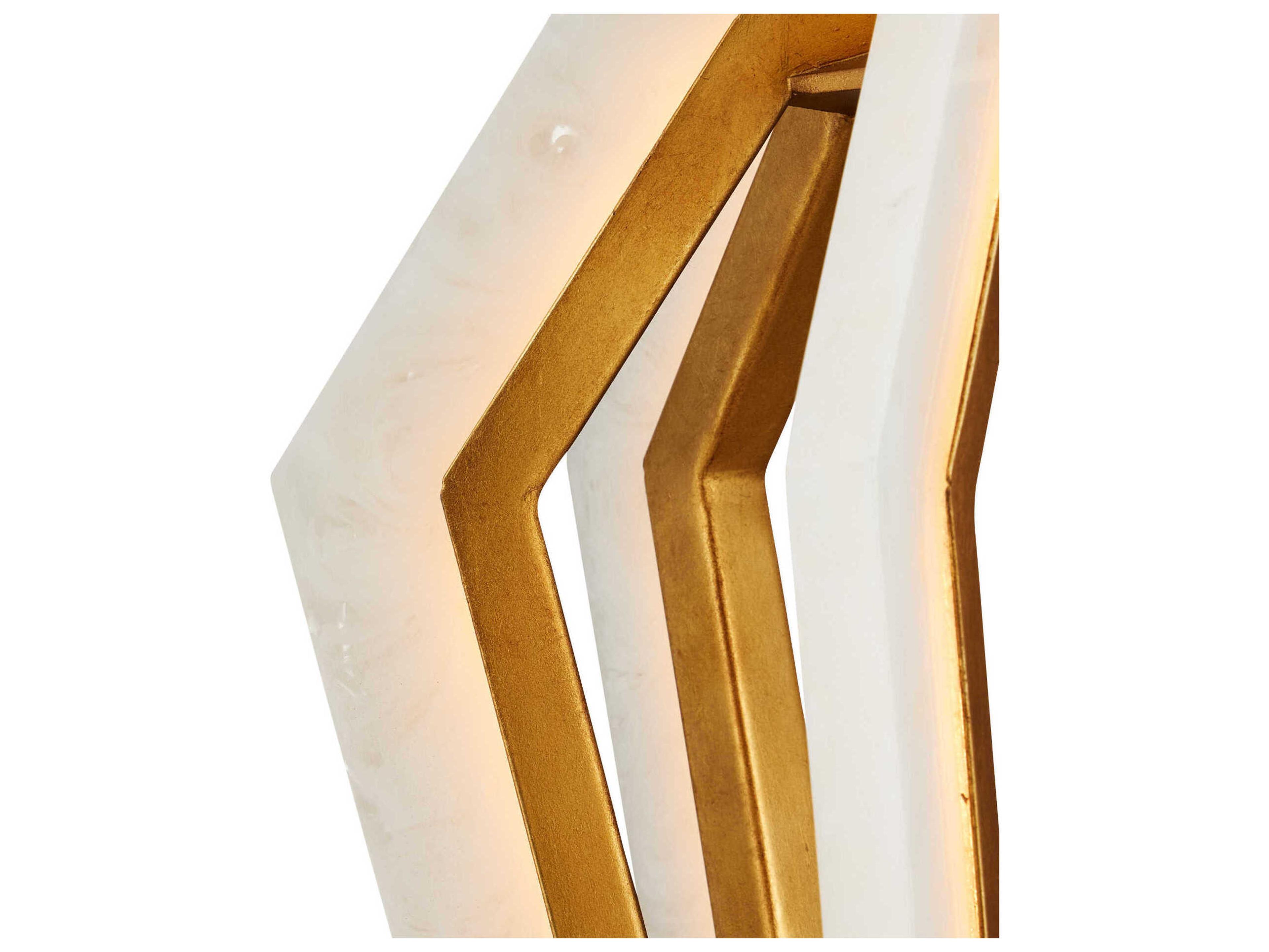 Currey & Company Riviere 6-Light Natural Contemporary Gold Leaf Pendant