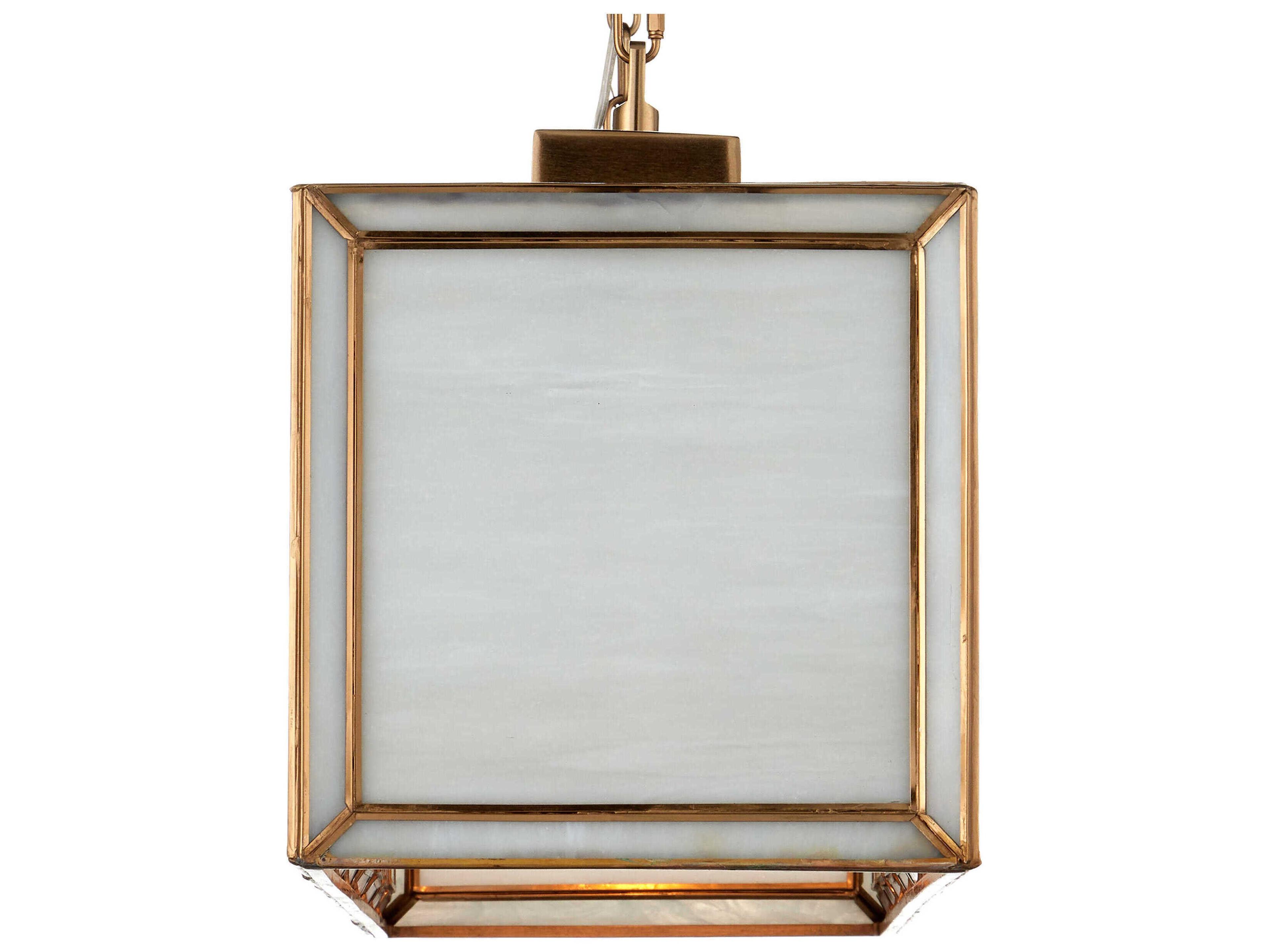 Currey & Company Daze 6-Light White Antique Brass Island Pendant