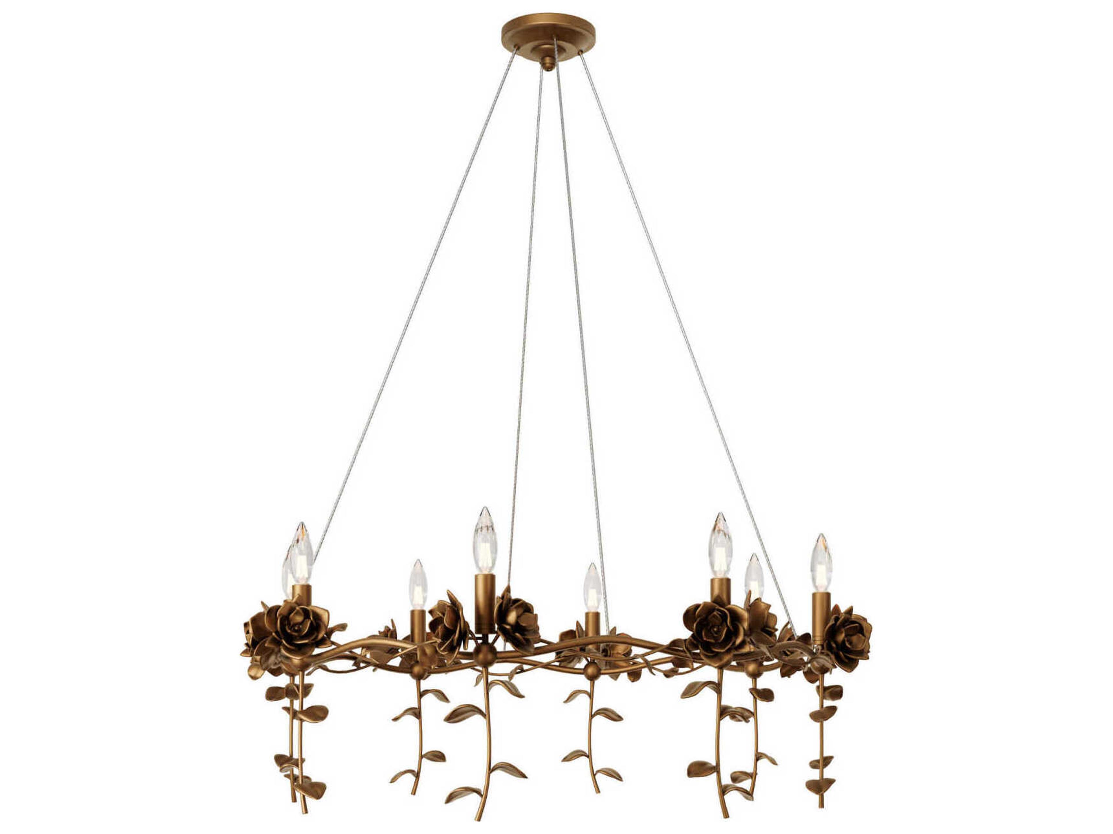 Currey & Company Rosabel 8-Light Antique Brass Chandelier