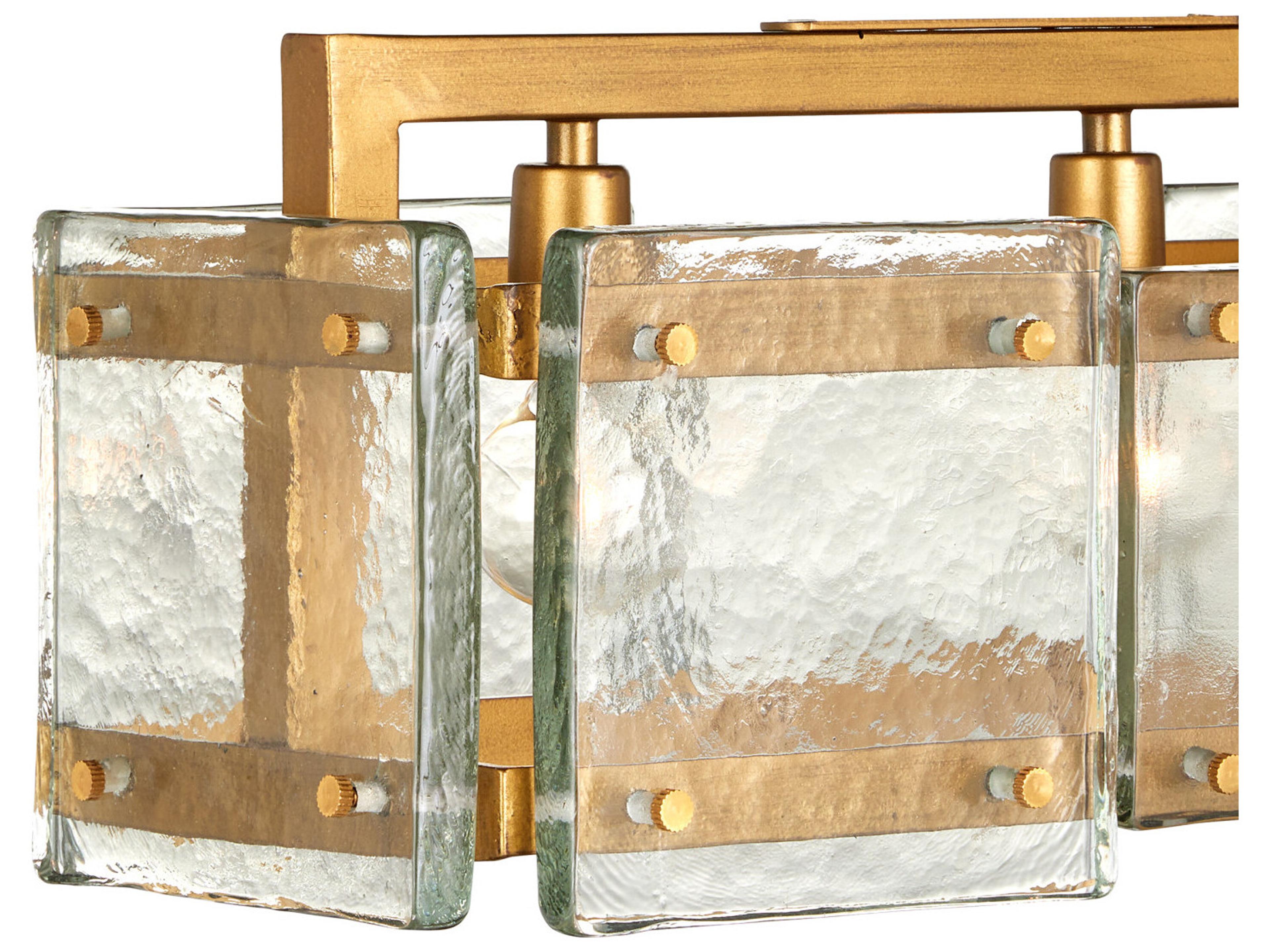 Currey & Company Countervail 6-Light Clear Antique Brass Island Pendant