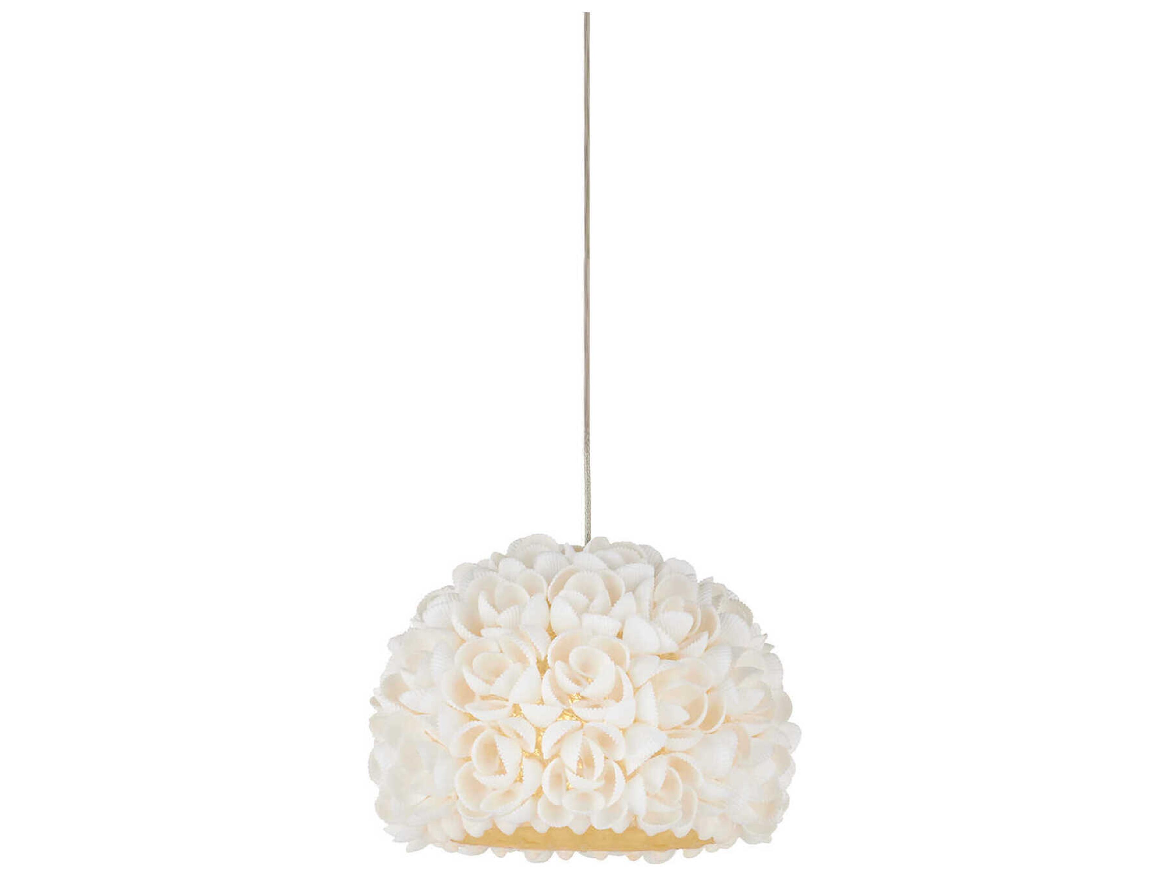 Virtu 1-Light Natural Silver White Dome Mini Pendant