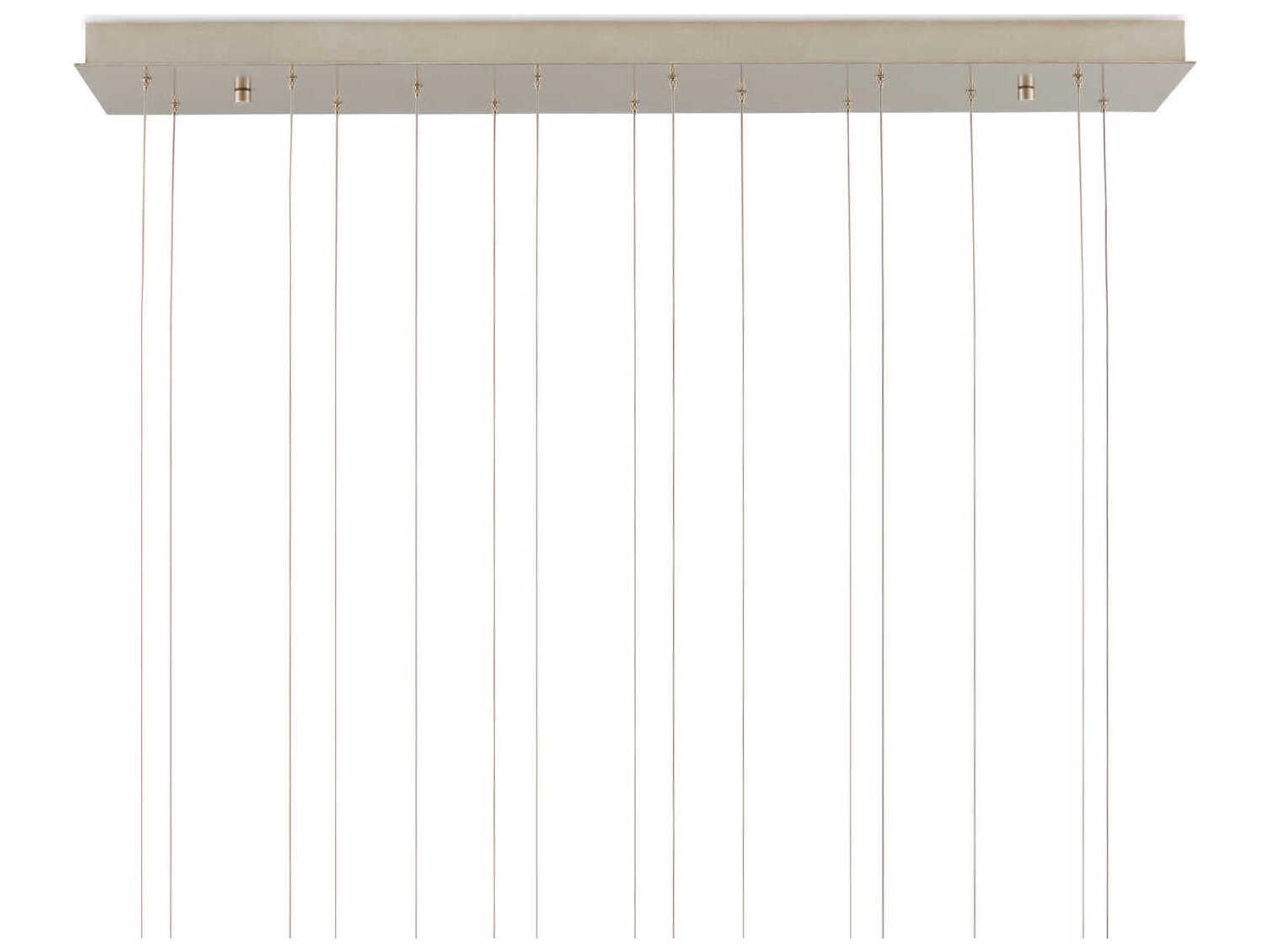 Currey & Company Virtu 15-Light Natural Silver White Dome Island Pendant