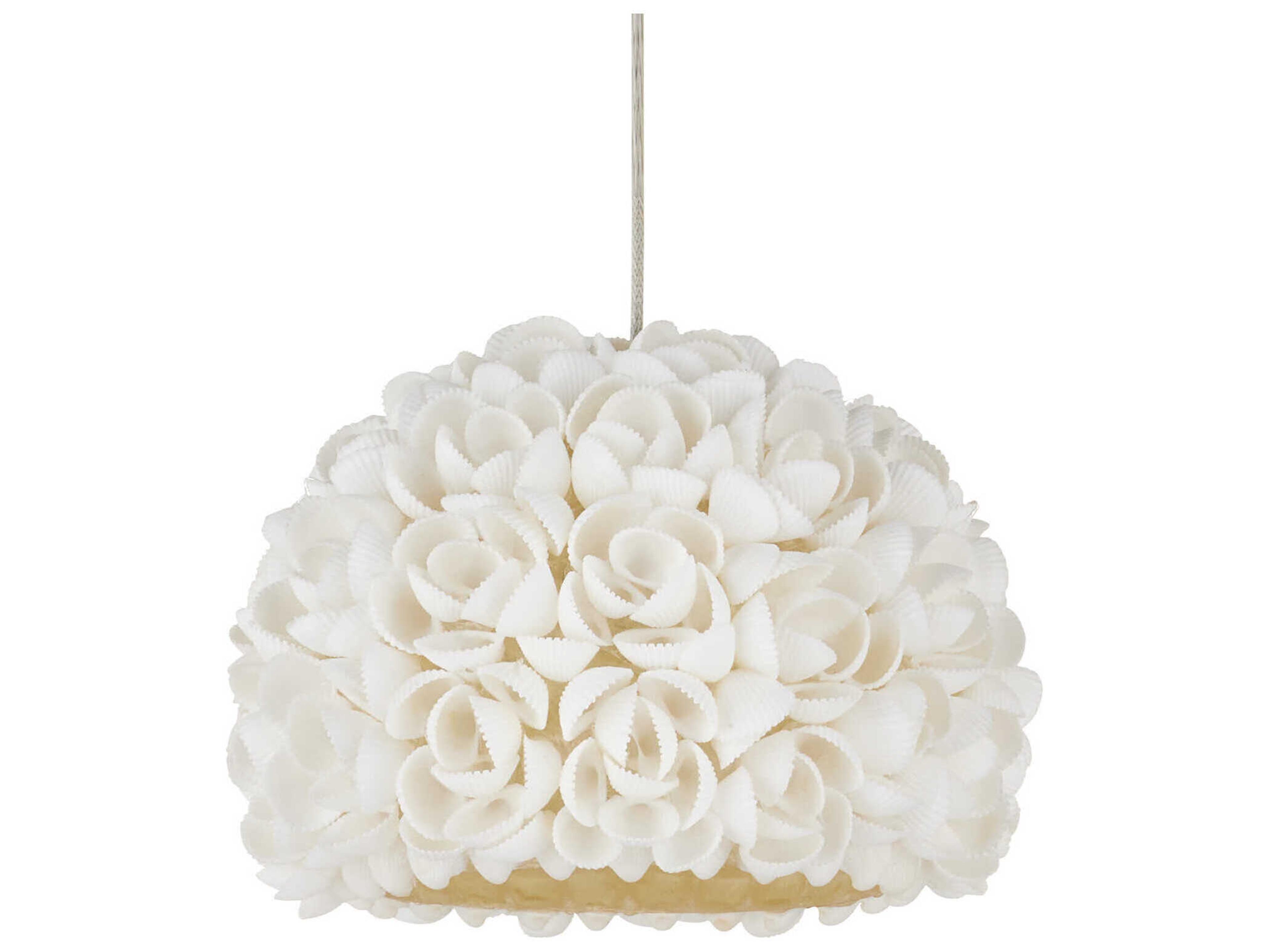 Currey & Company Virtu 30-Light Natural Silver White Dome Island Pendant