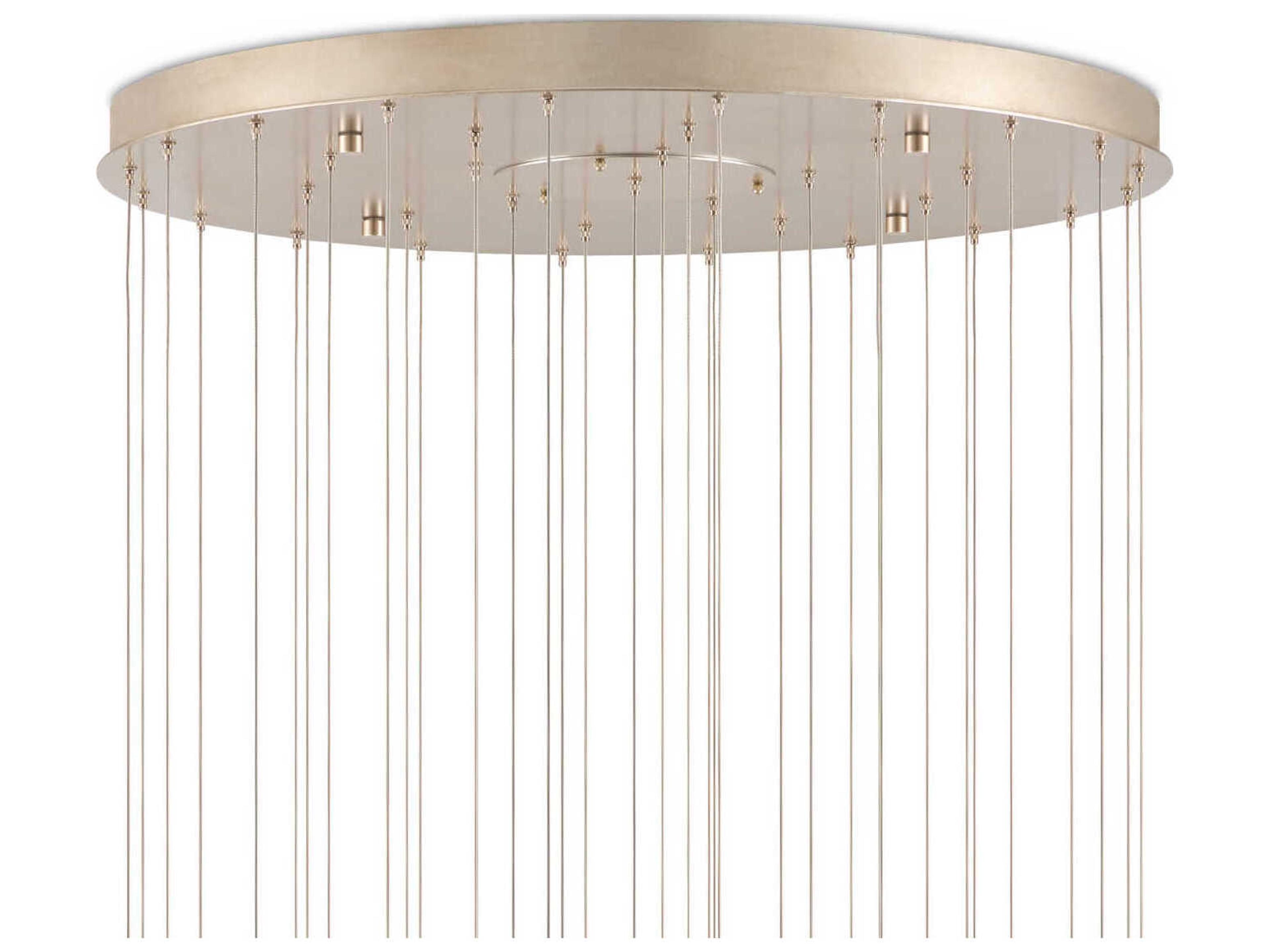 Currey & Company Virtu 36-Light Natural Silver Dome Pendant