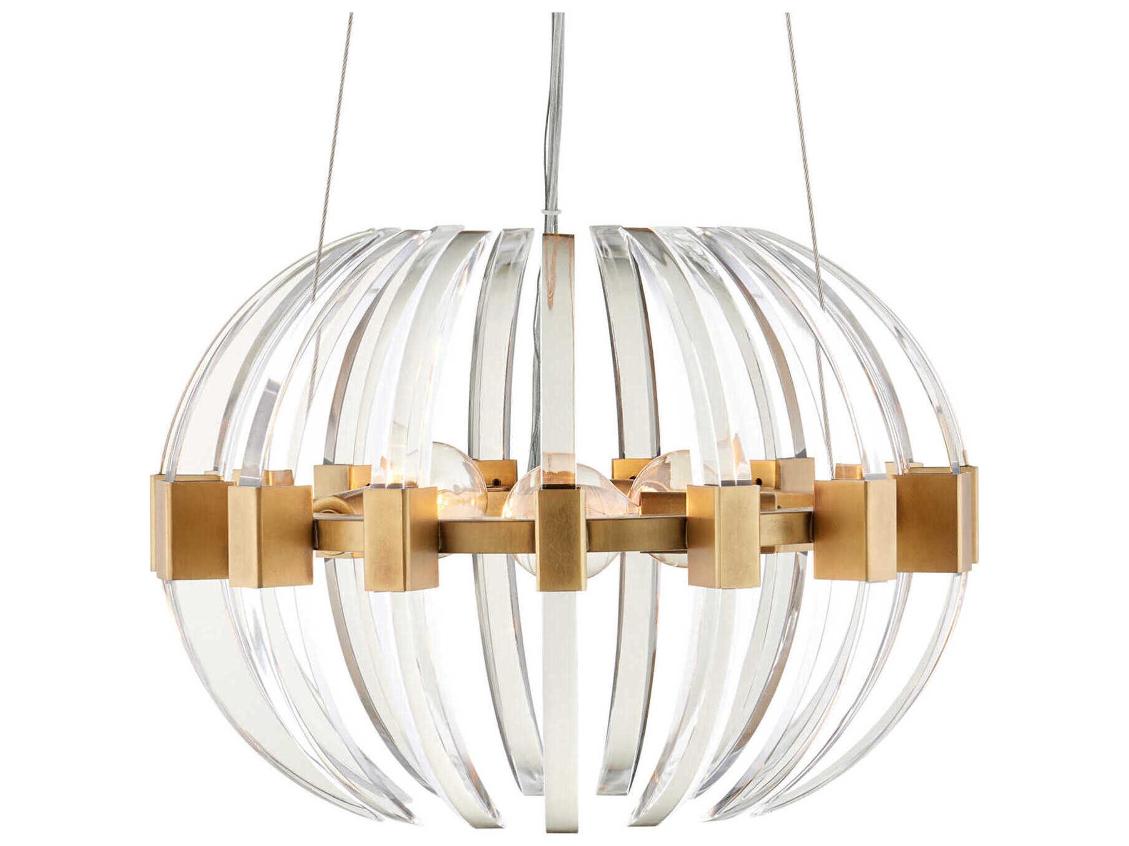 Coquette 3-Light Antique Brass Chandelier