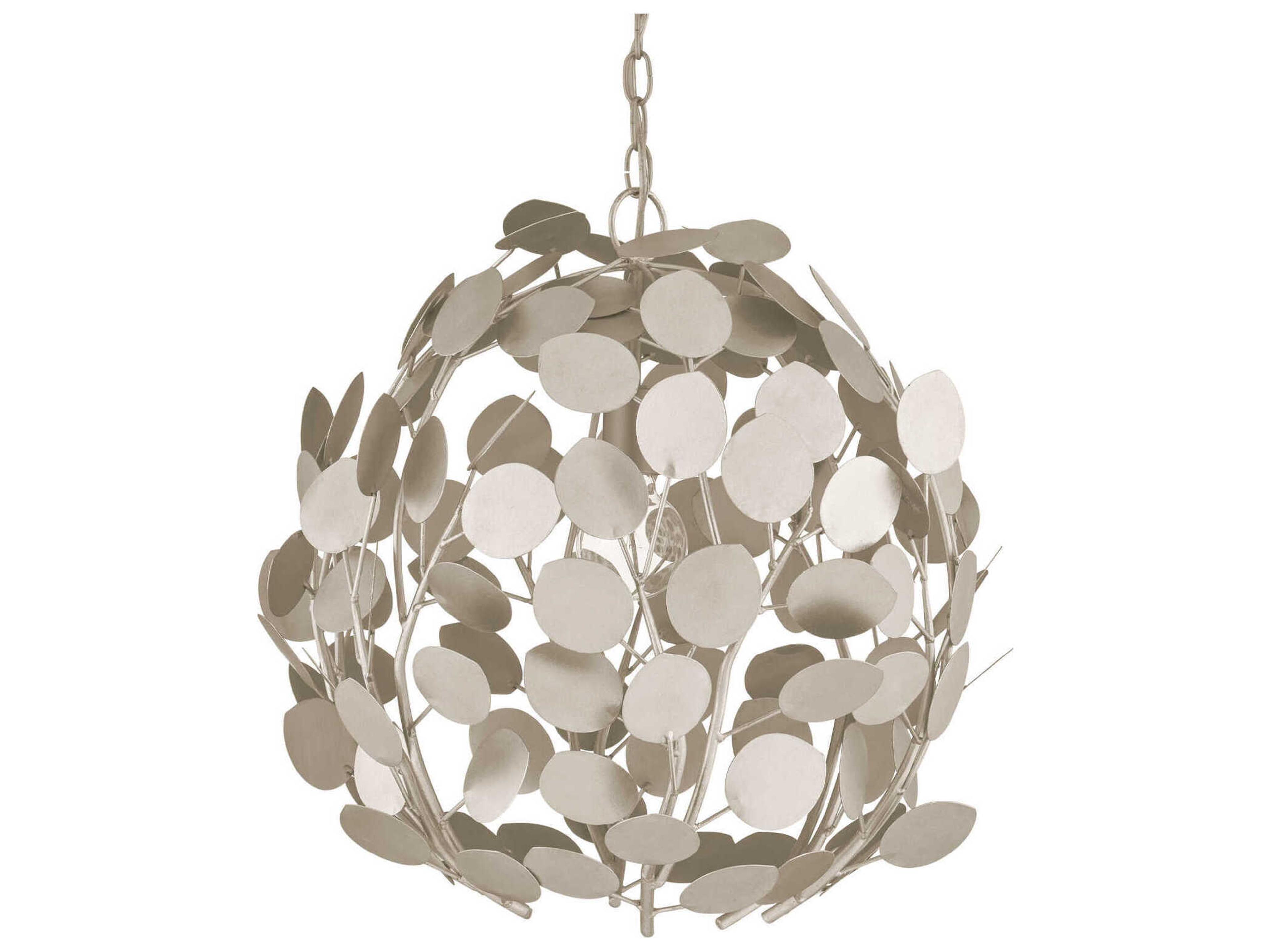 Currey & Company Lunaria 1-Light Silver Pendant