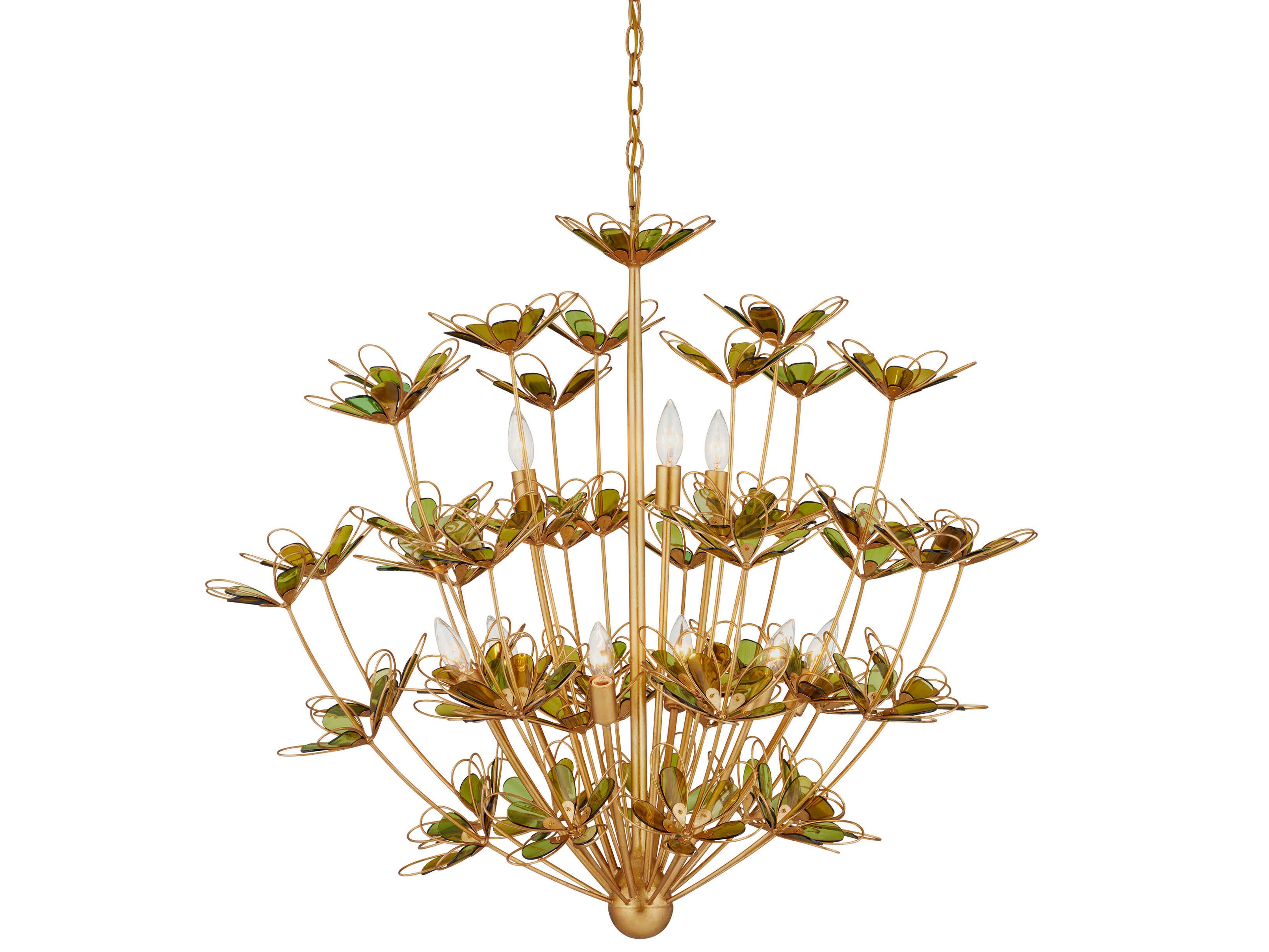 Currey & Company Midsummer 9-Light Gold Chandelier