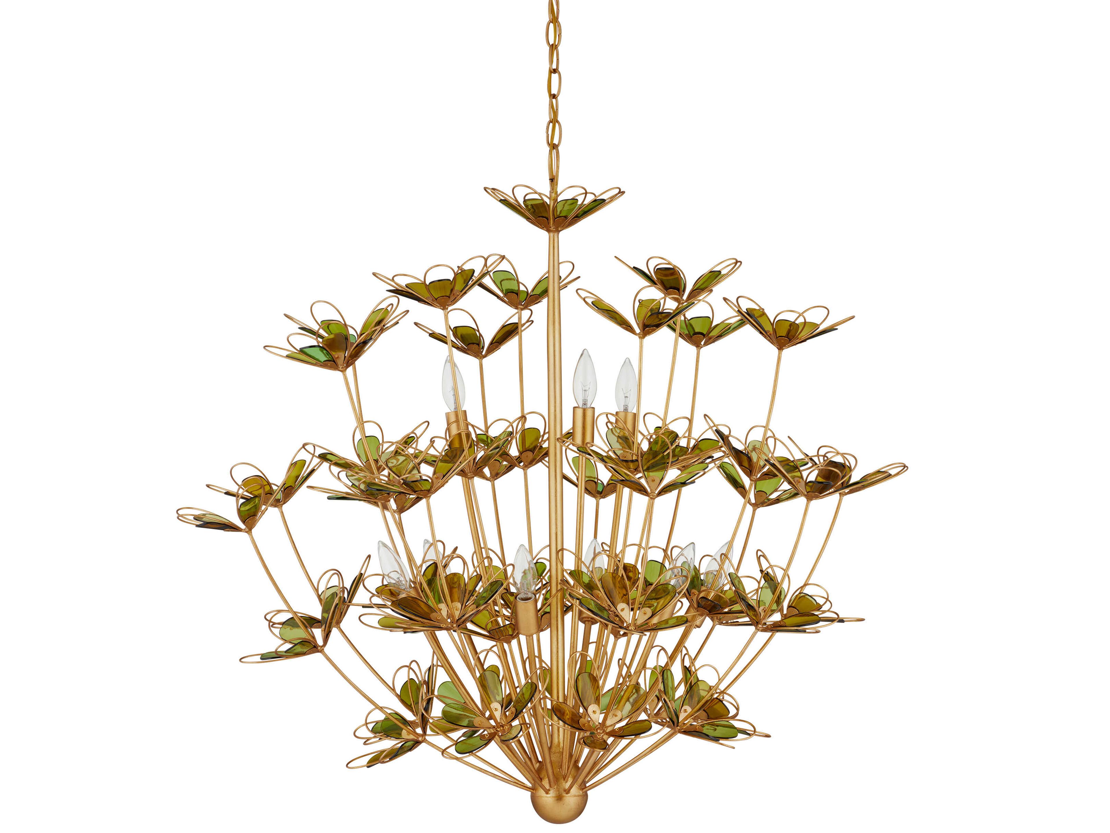 Currey & Company Midsummer 9-Light Gold Chandelier