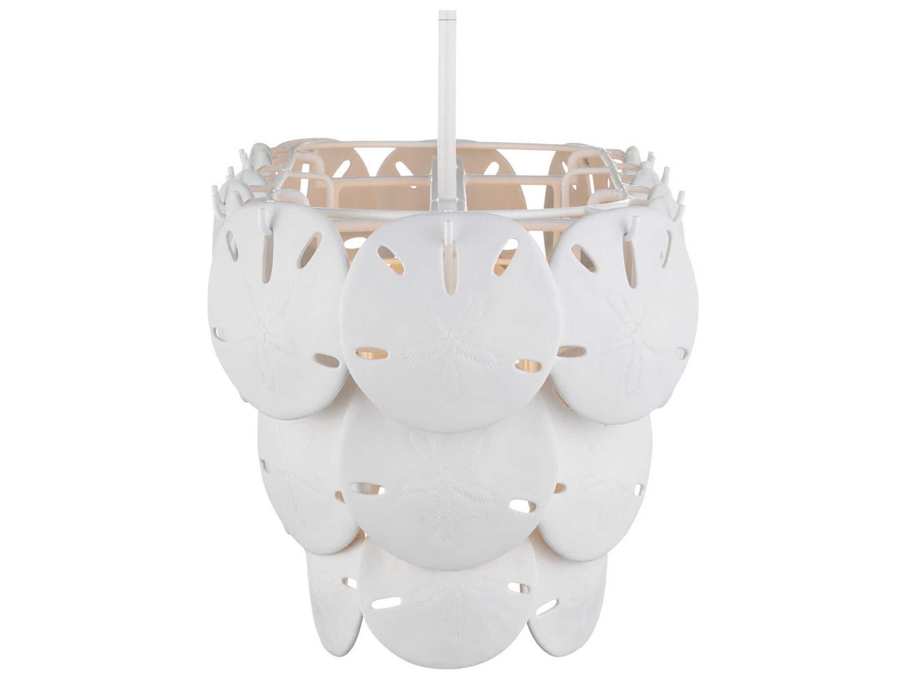 Currey & Company Tulum 5-Light Sugar White Linear Island Pendant