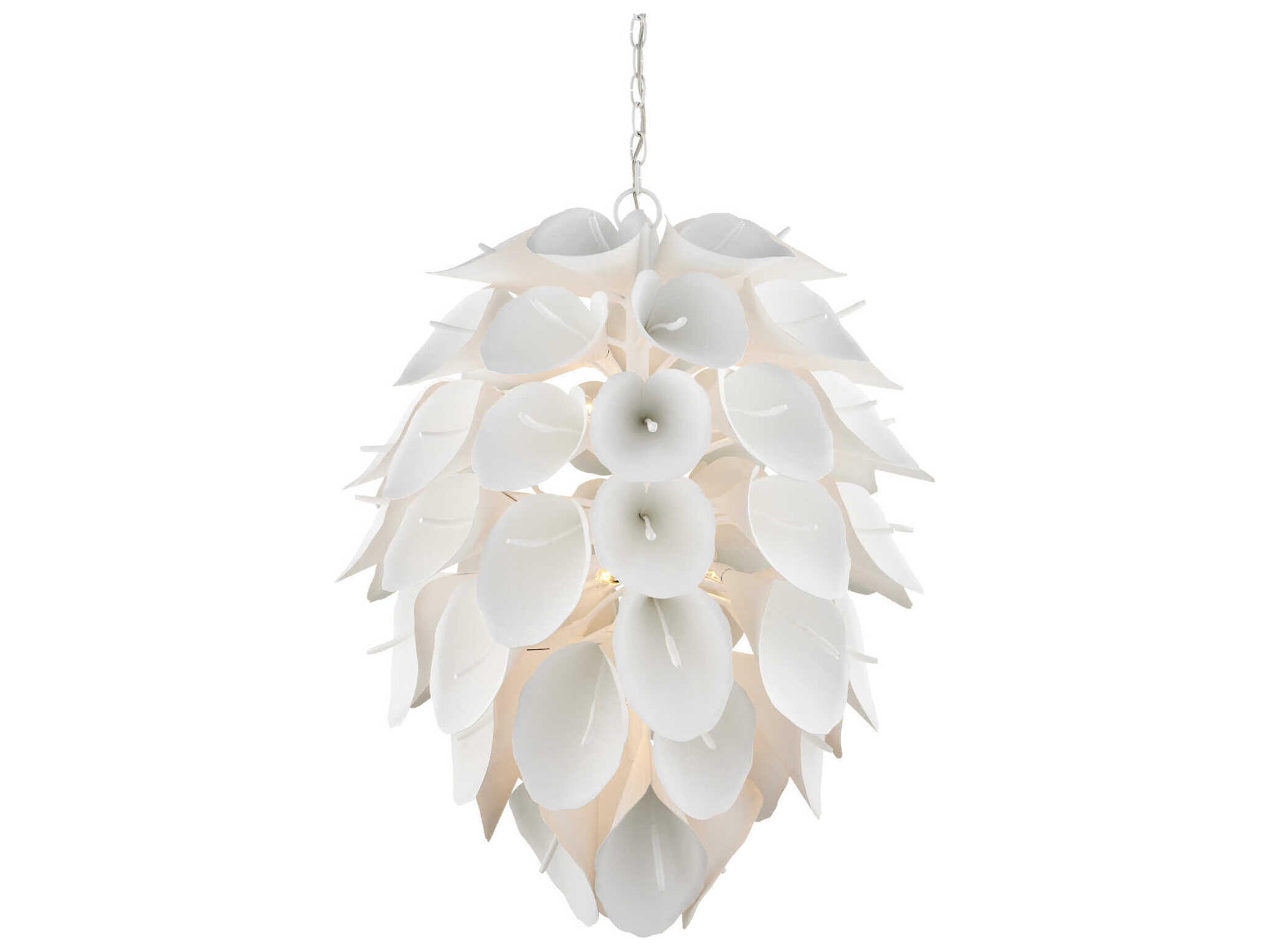 Diego 9-Light Gesso White Chandelier