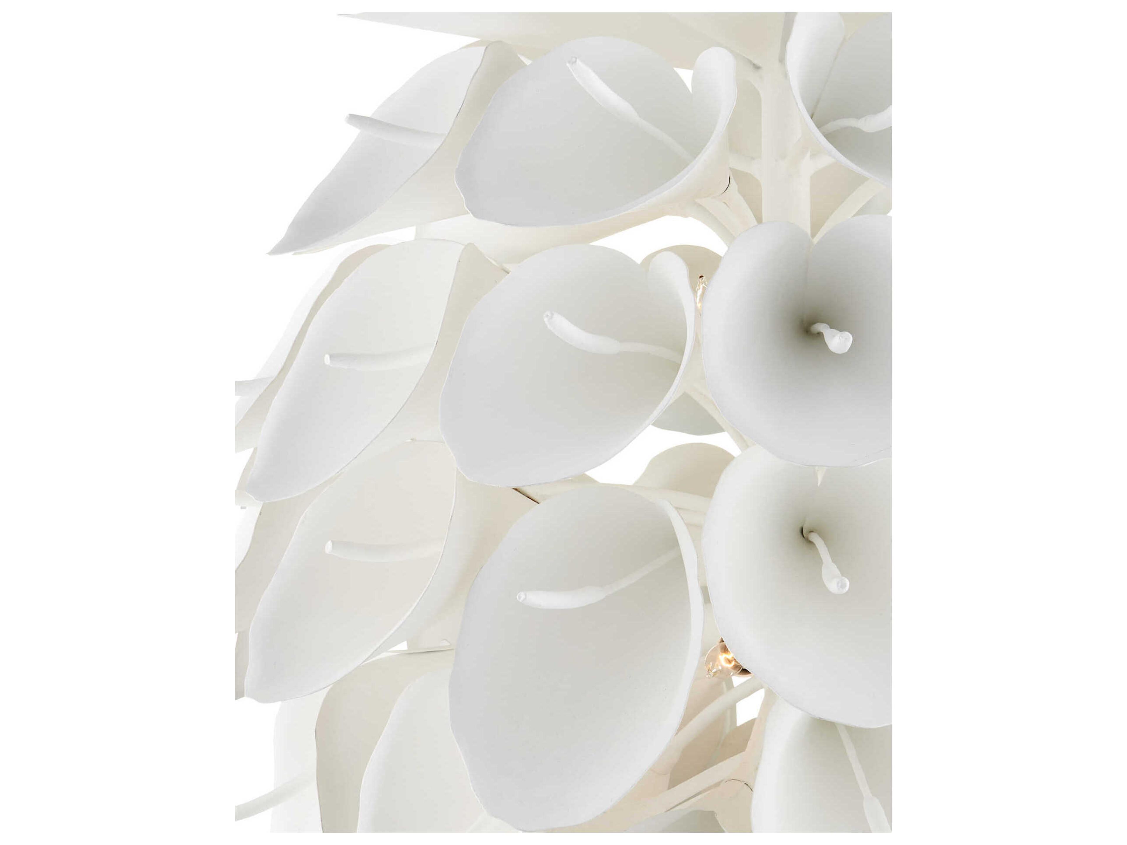 Currey & Company Diego 9-Light Gesso White Chandelier