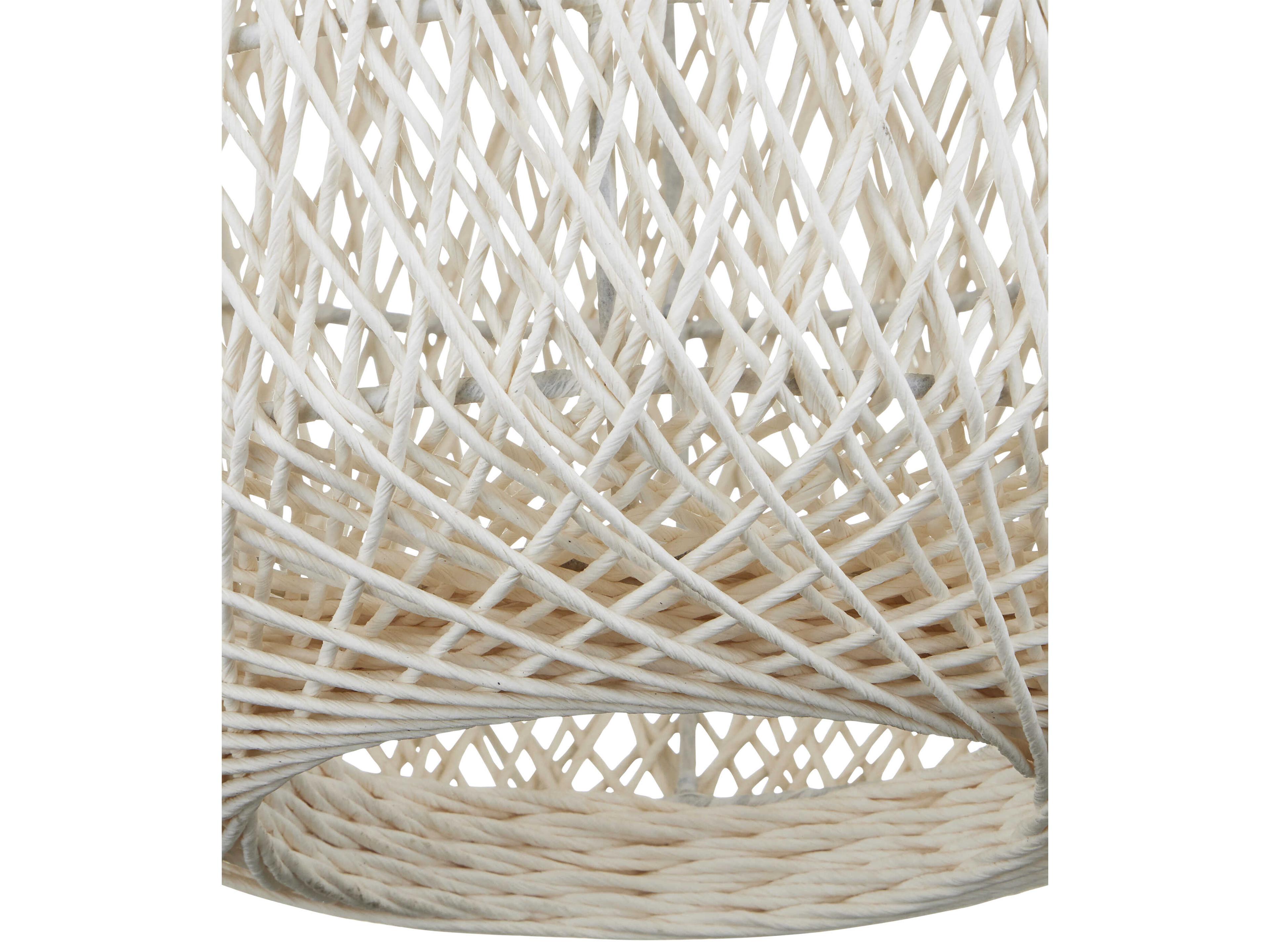 Currey & Company Cocoon 1-Light Cream Vanilla White Cylinder Globe Pendant