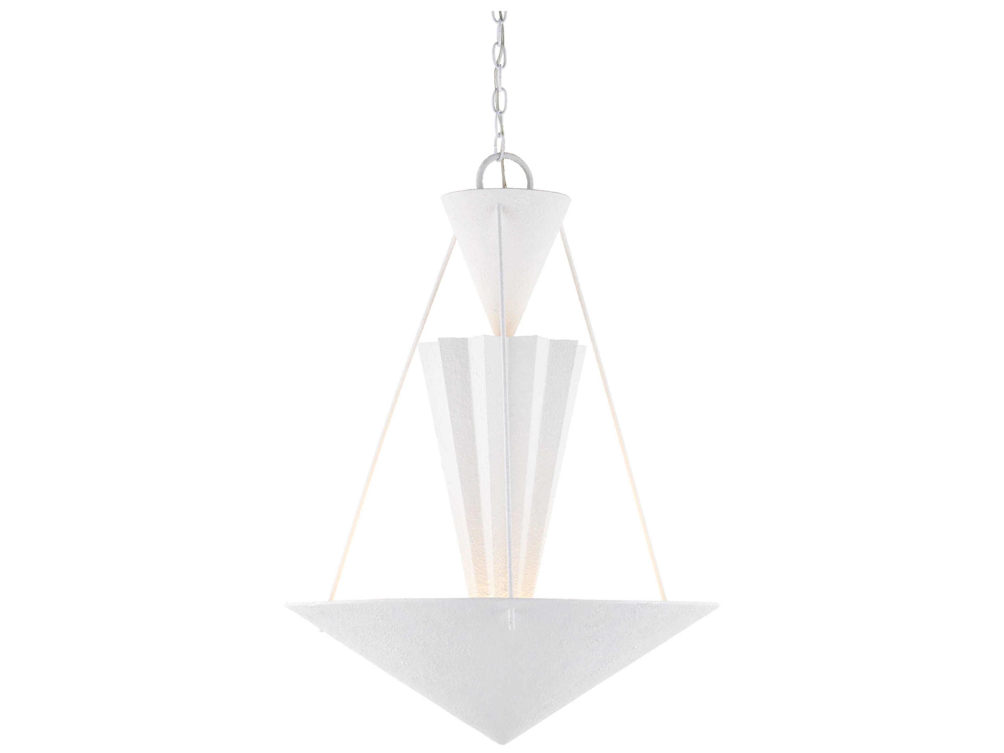 Currey & Company Empyrean 1-Light Yeso Blanco White Chandelier