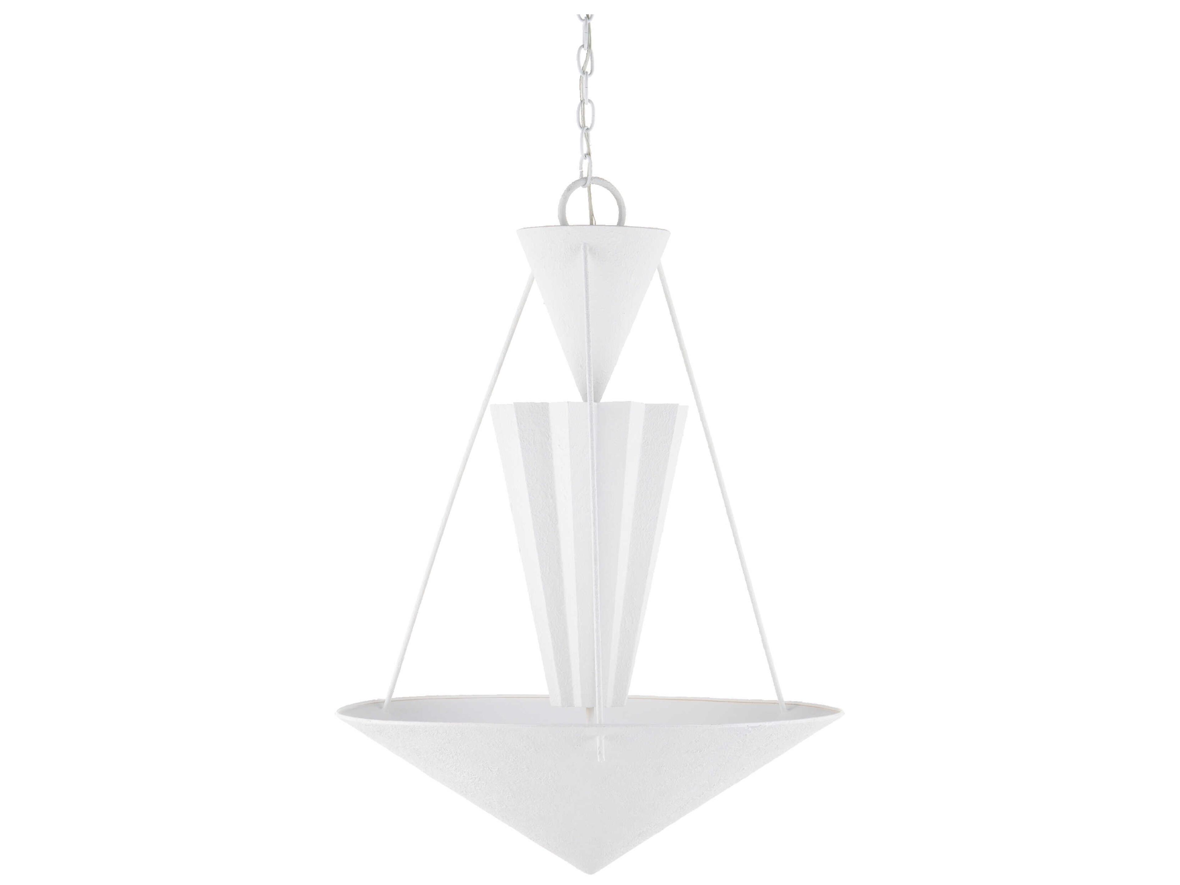 Currey & Company Empyrean 1-Light Yeso Blanco White Chandelier
