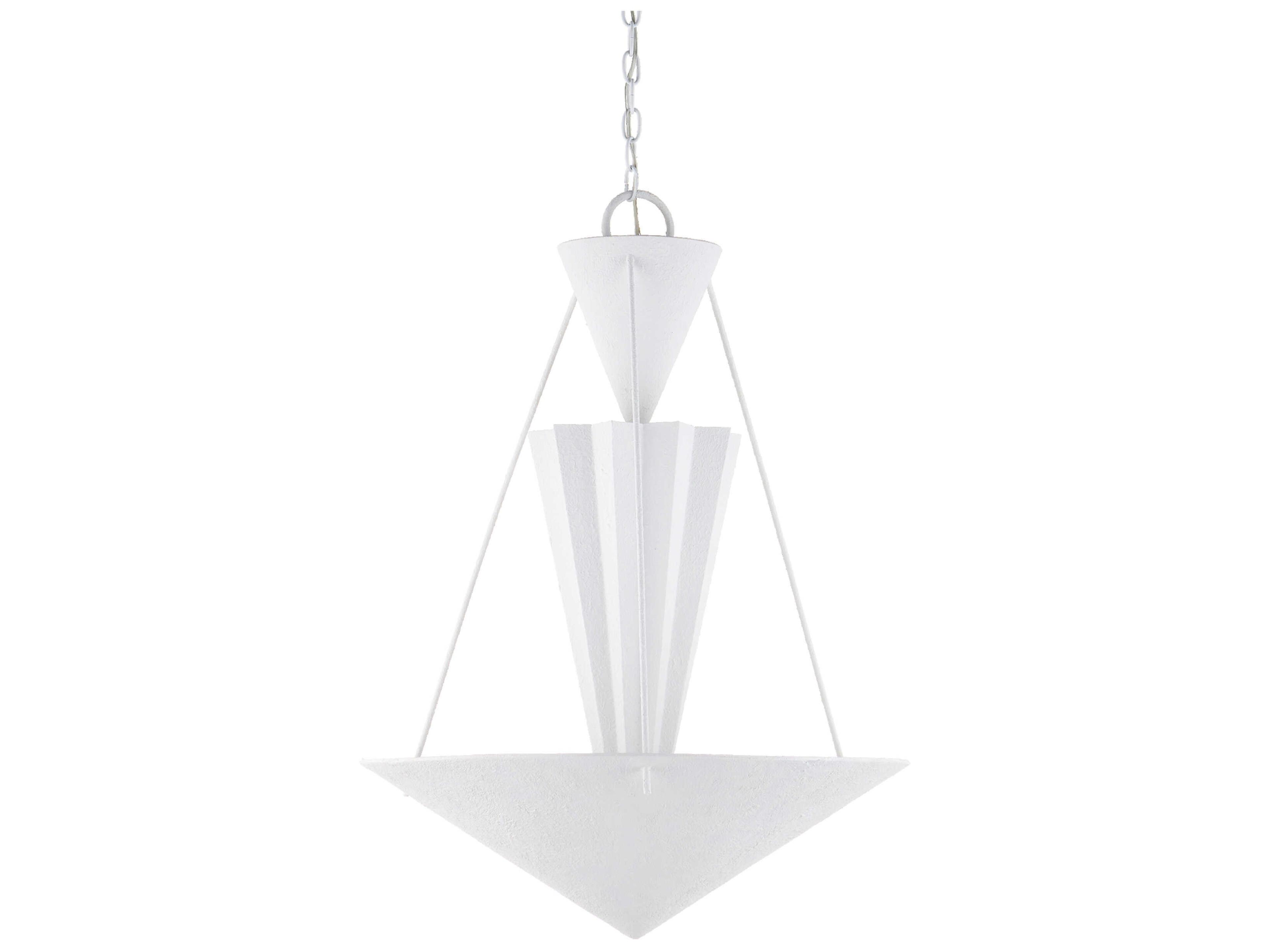 Currey & Company Empyrean 1-Light Yeso Blanco White Chandelier
