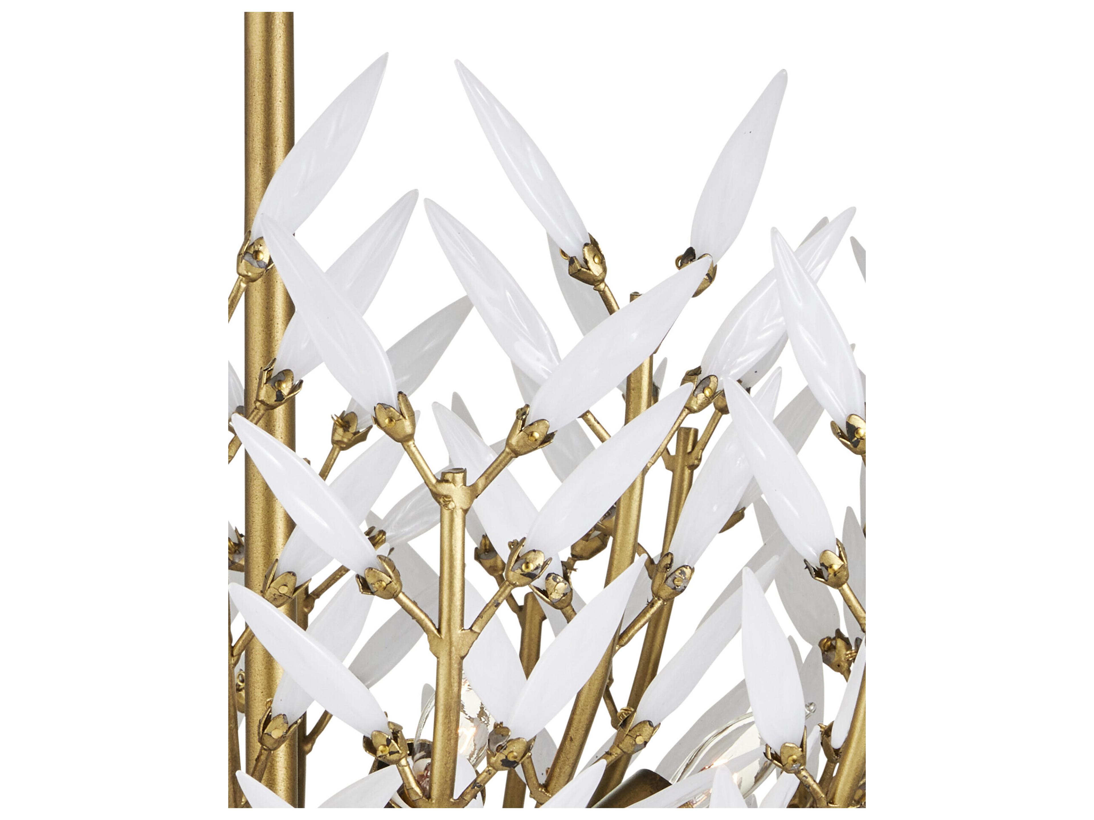 Currey & Company Magnum 4-Light Brass Bowl Semi Flush Mount