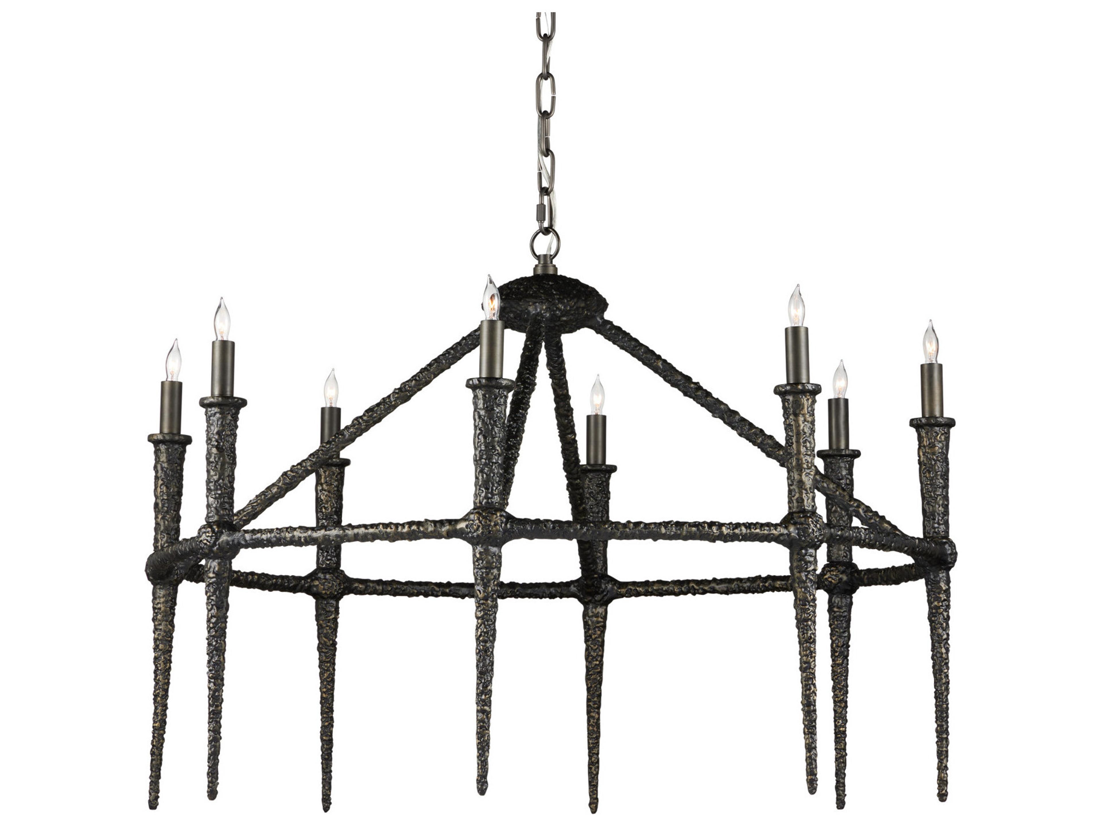 Blackthorn 8-Light Aged Bronze Candelabra Chandelier