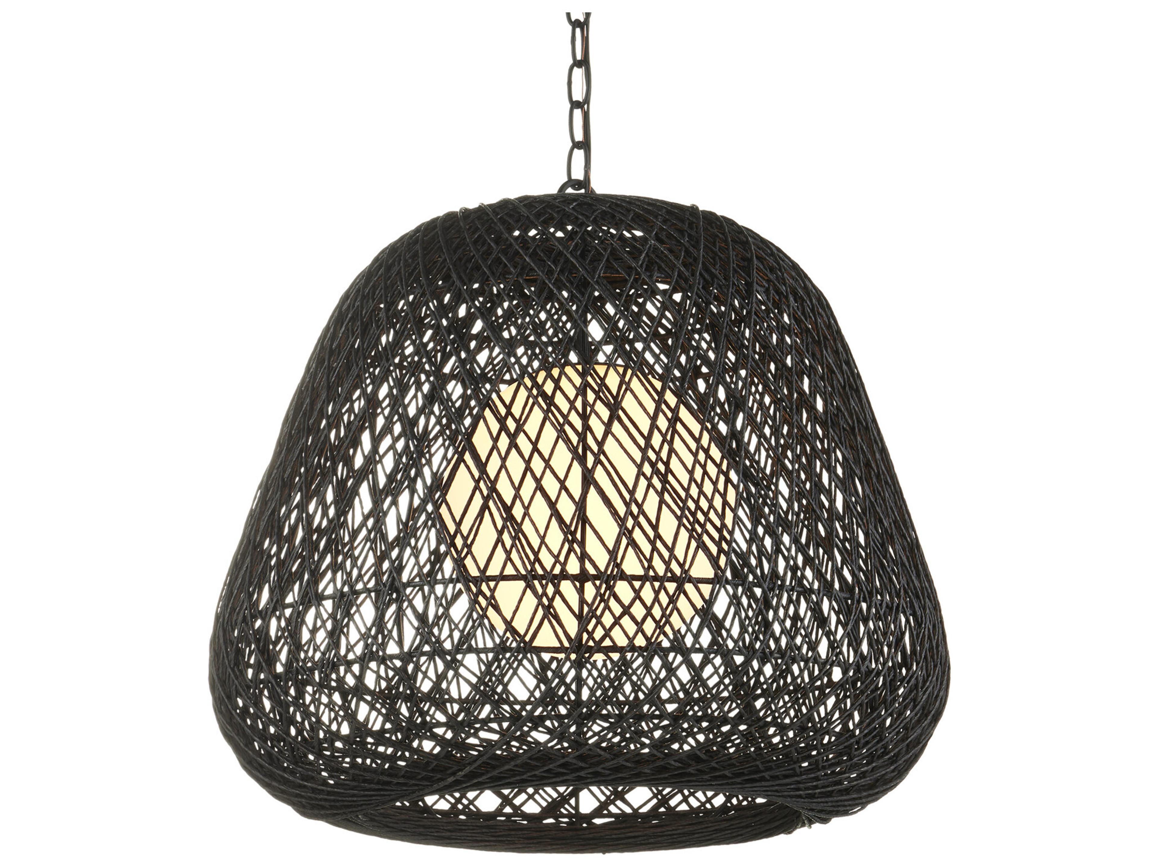 Currey & Company Osbert 1-Light Textured Black Pendant