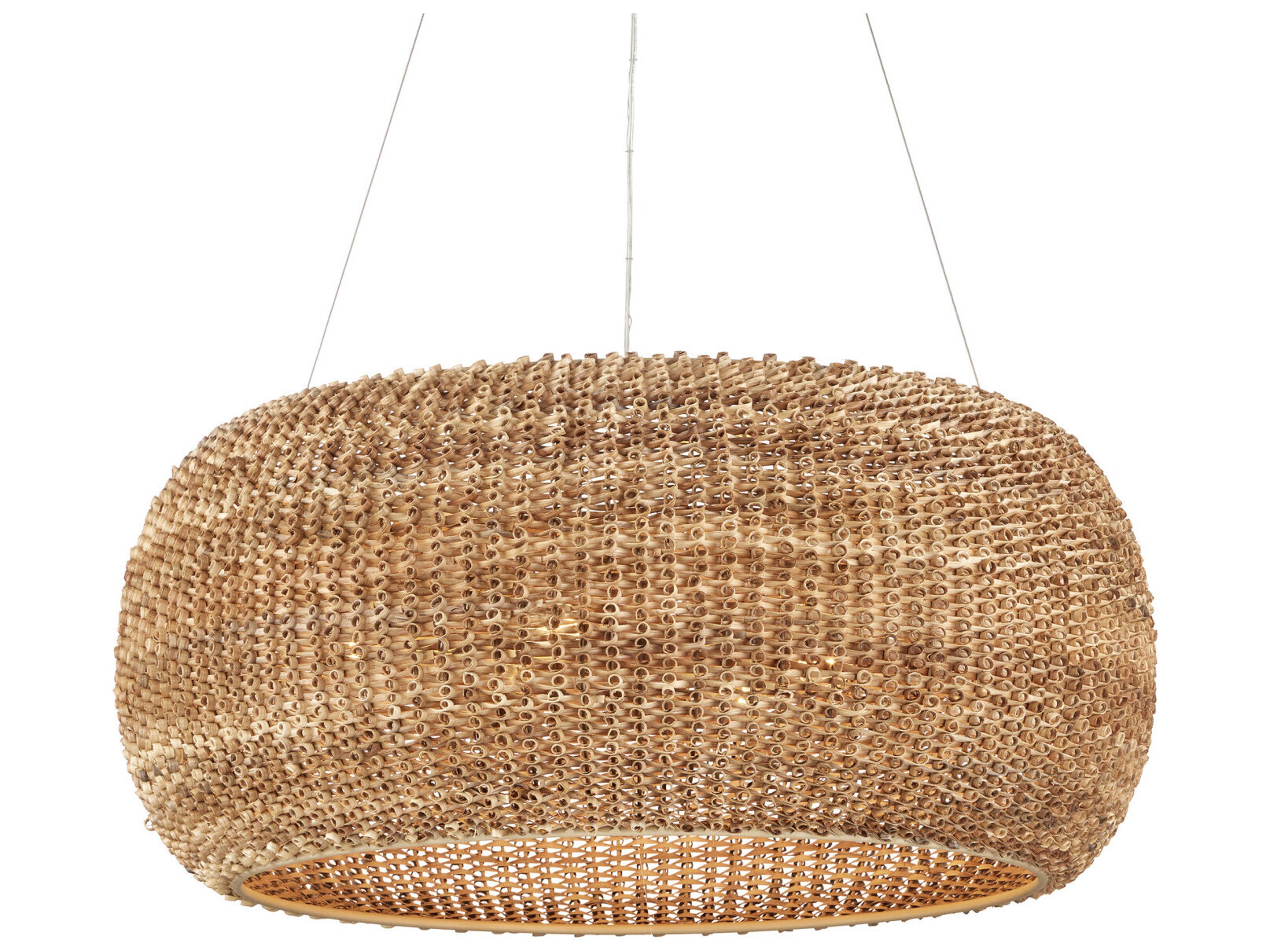 Boucle 6-Light Natural Beige Brown Chandelier